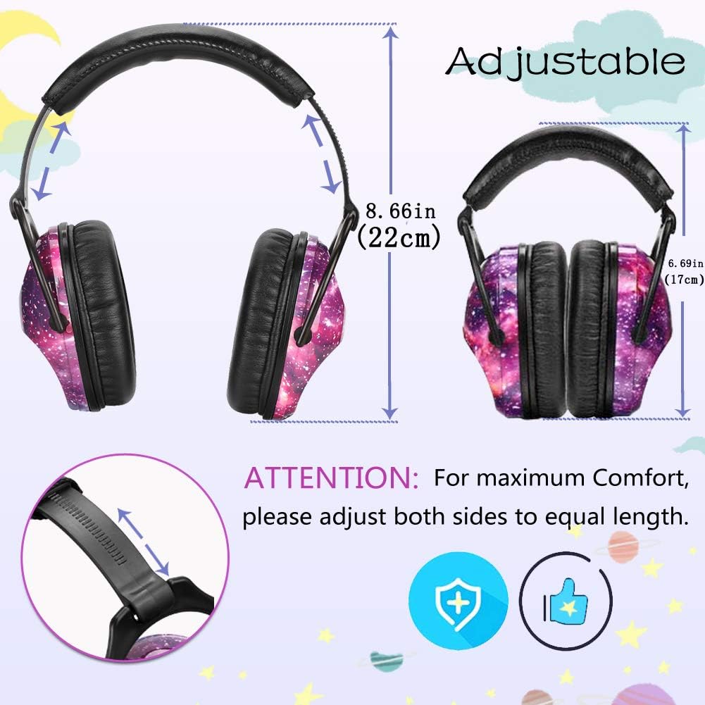 Detalle de ZOHAN 030 Kids Ear Defenders – noise reduction hearing protection for children (Galaxy)