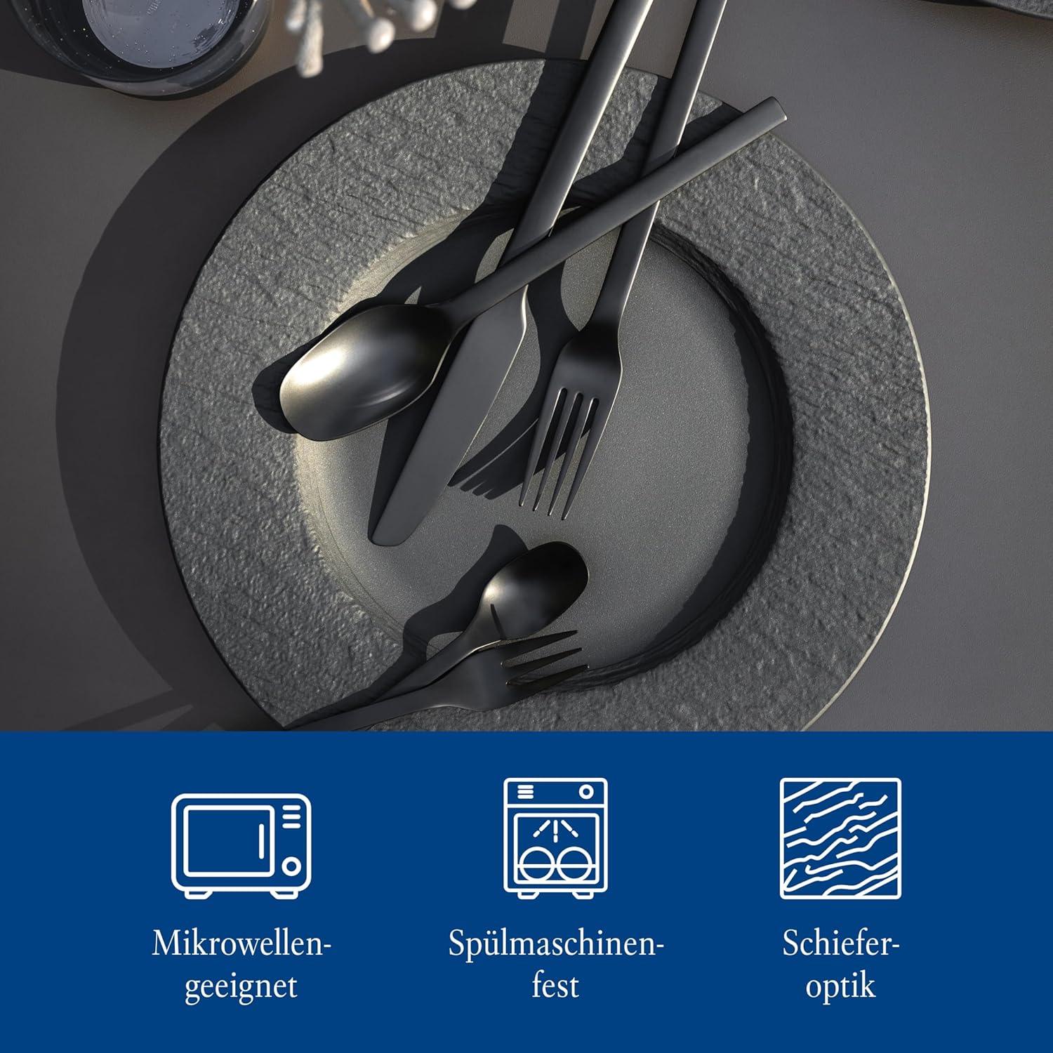 Thumbnail 1 de Villeroy & Boch Manufacture Rock Speiseteller 27 cm 🍽