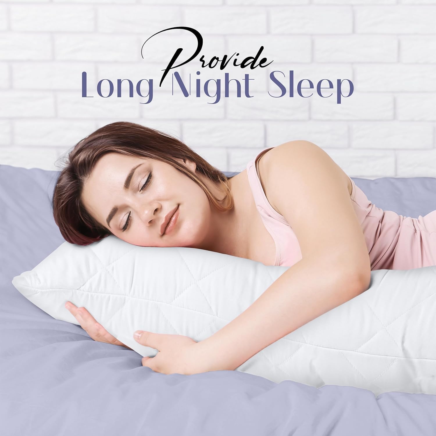 Thumbnail 4 de Utopia Bedding gestepptes Körperkissen 40x145 cm – Schwangerschafts- und Umstandskissen aus Polyester, ideal für Seitenschläfer