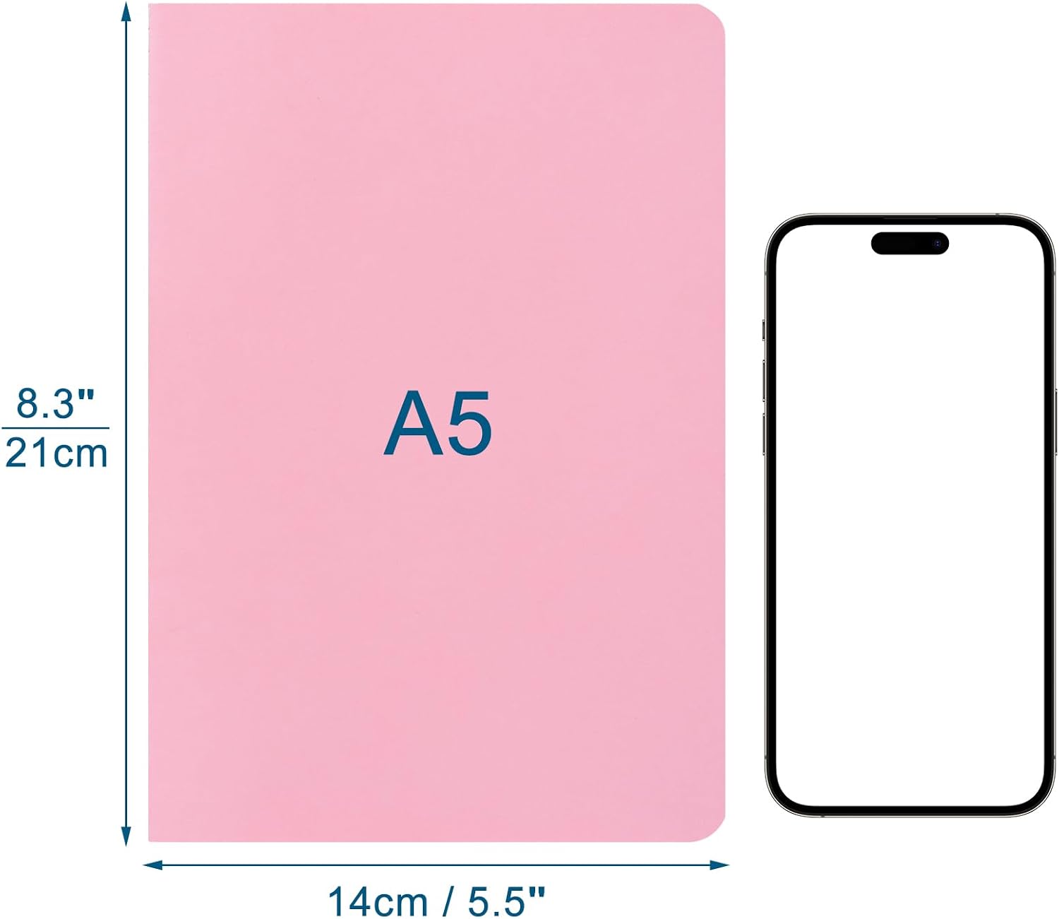Detalle 2 de ZCZN Notizbuch A5 liniert – 12er Pack Notizblöcke mit 30 Blatt (12 Farben)