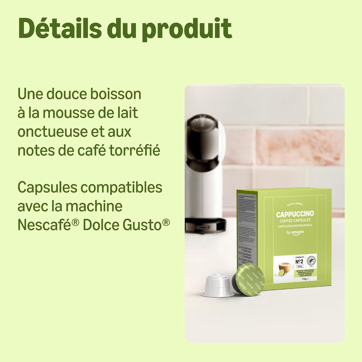 Detalle de Capsules Cappuccino Dolce Gusto 24 portions ⚙