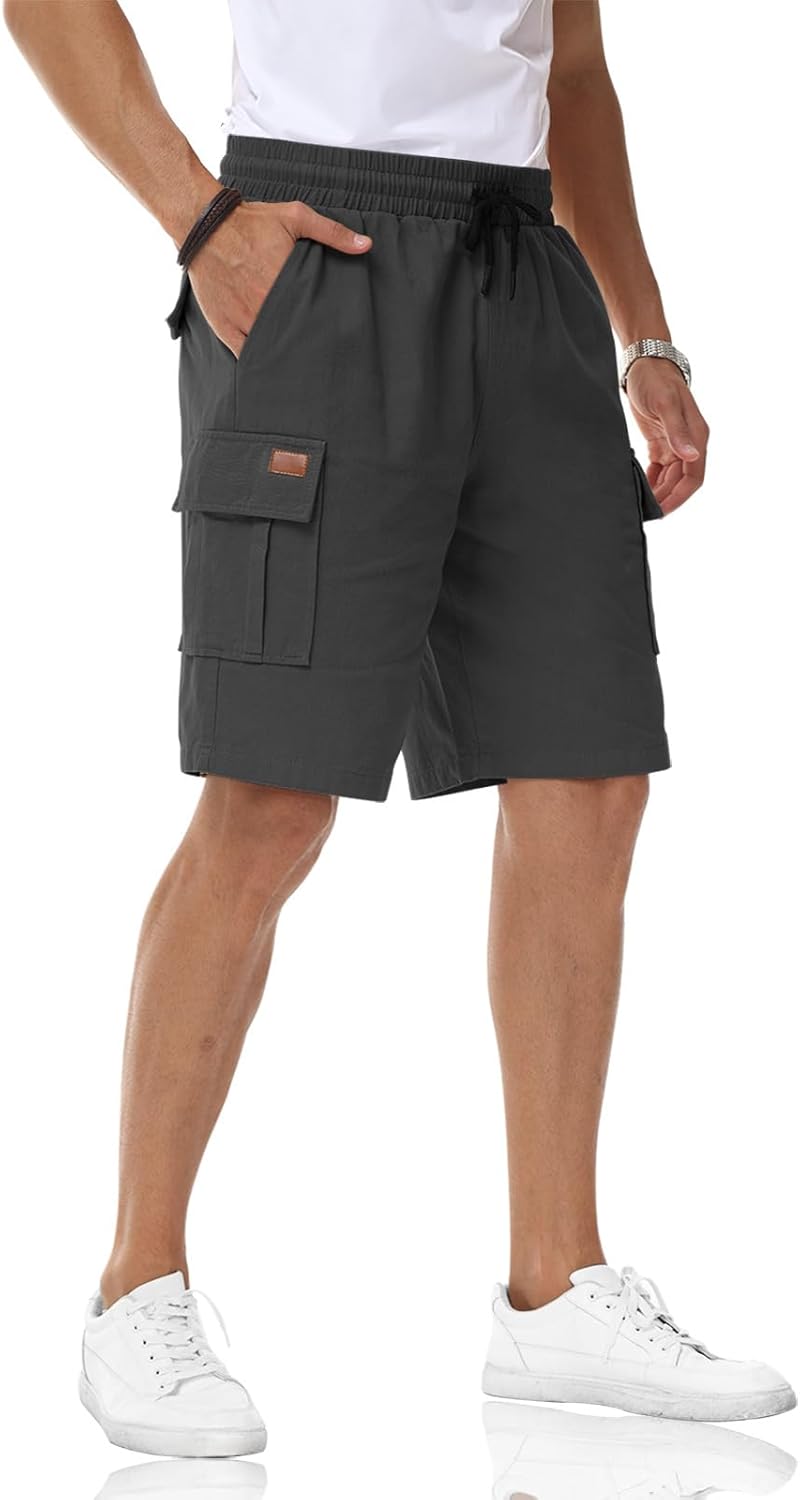 Thumbnail 2 de HMIYA Cargo-Shorts für Herren aus Baumwolle – kurze Bermuda mit Taschen