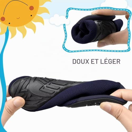 Thumbnail 4 de Kyopp Chaussons Enfant Garçon Fille Respirant Antidérapants en Tissu Doux