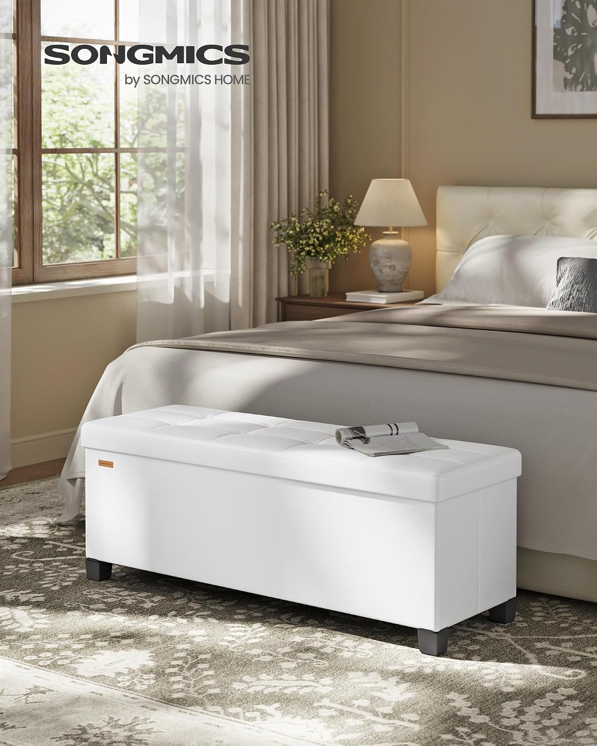 Detalle de SONGMICS Storage Ottoman Bench 43.3-Inch