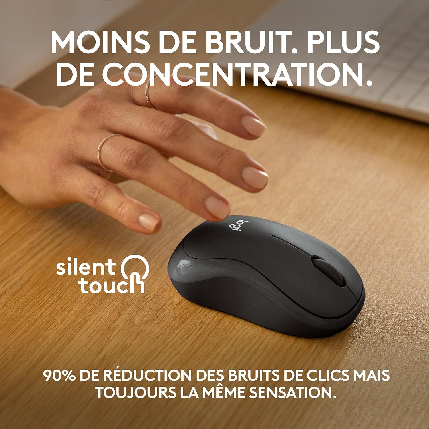 Detalle de Logitech M240 Souris Bluetooth sans Fil, Compacte — silence et simplicité pour un confort au quotidien