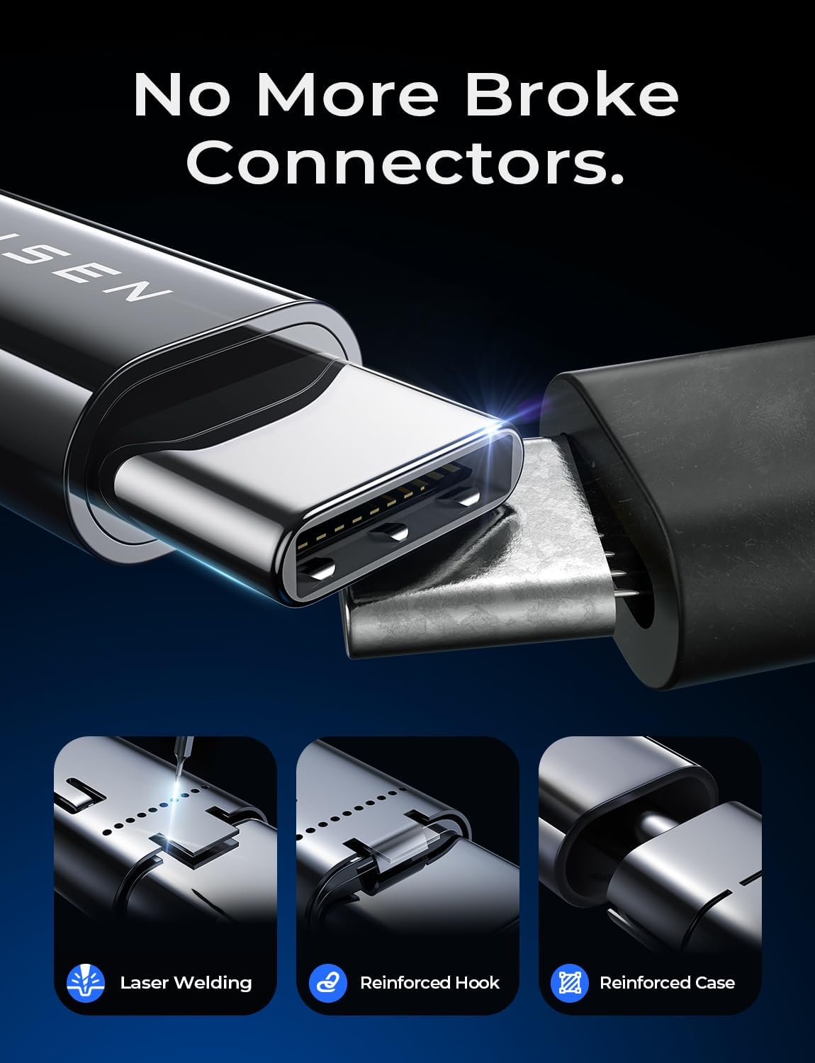 Detalle 1 de LISEN USB-C to USB-C cable 240W