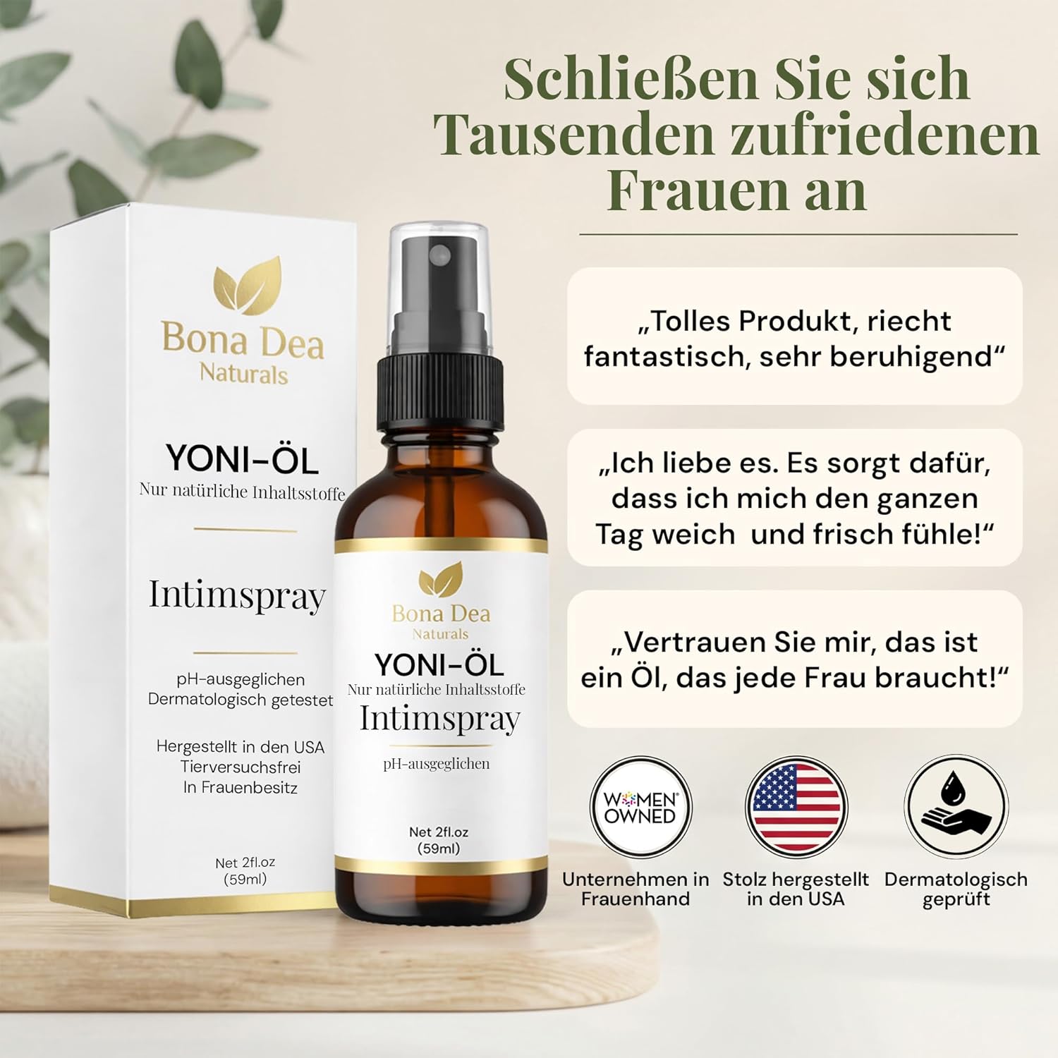 Thumbnail 6 de Bona Dea Naturals Intimspray für Frauen (59 ml) – milde Pflege bei Scheidentrockenheit