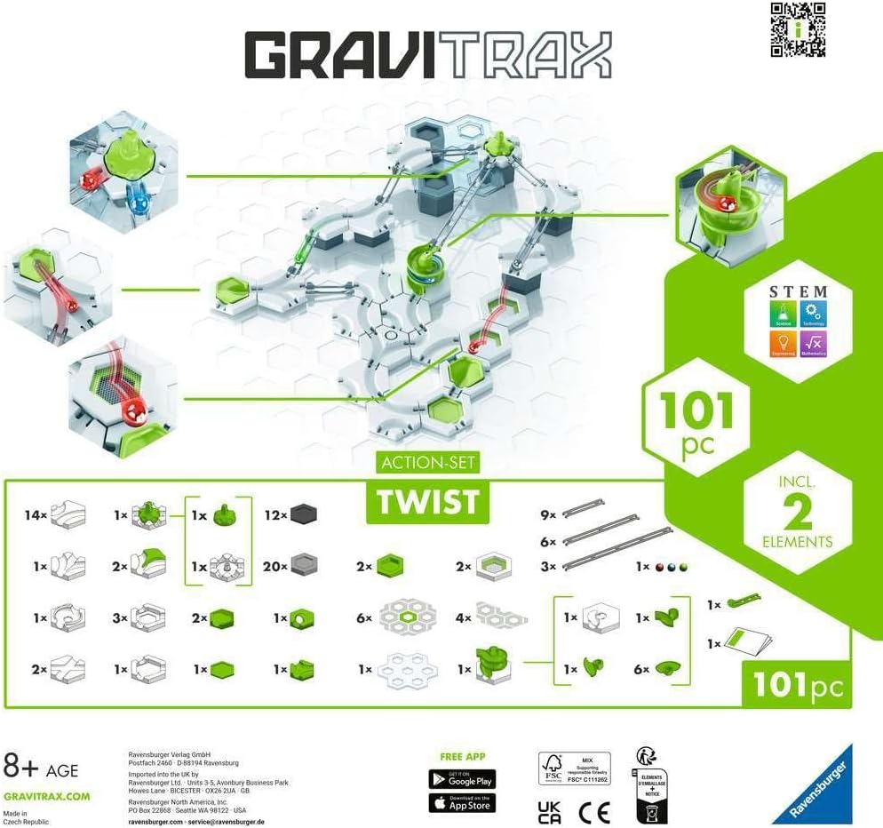 Detalle de Ravensburger GraviTrax 22576 Twist – zestaw startowy toru kulkowego z trampoliną