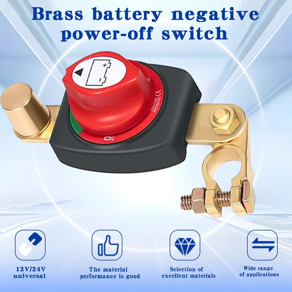 Thumbnail 3 de Batterie Trennschalter 12V–48V wasserdicht mit erhöhten Batteriepole – Batteriehauptschalter für Auto, Motorrad, Marine & Caravan