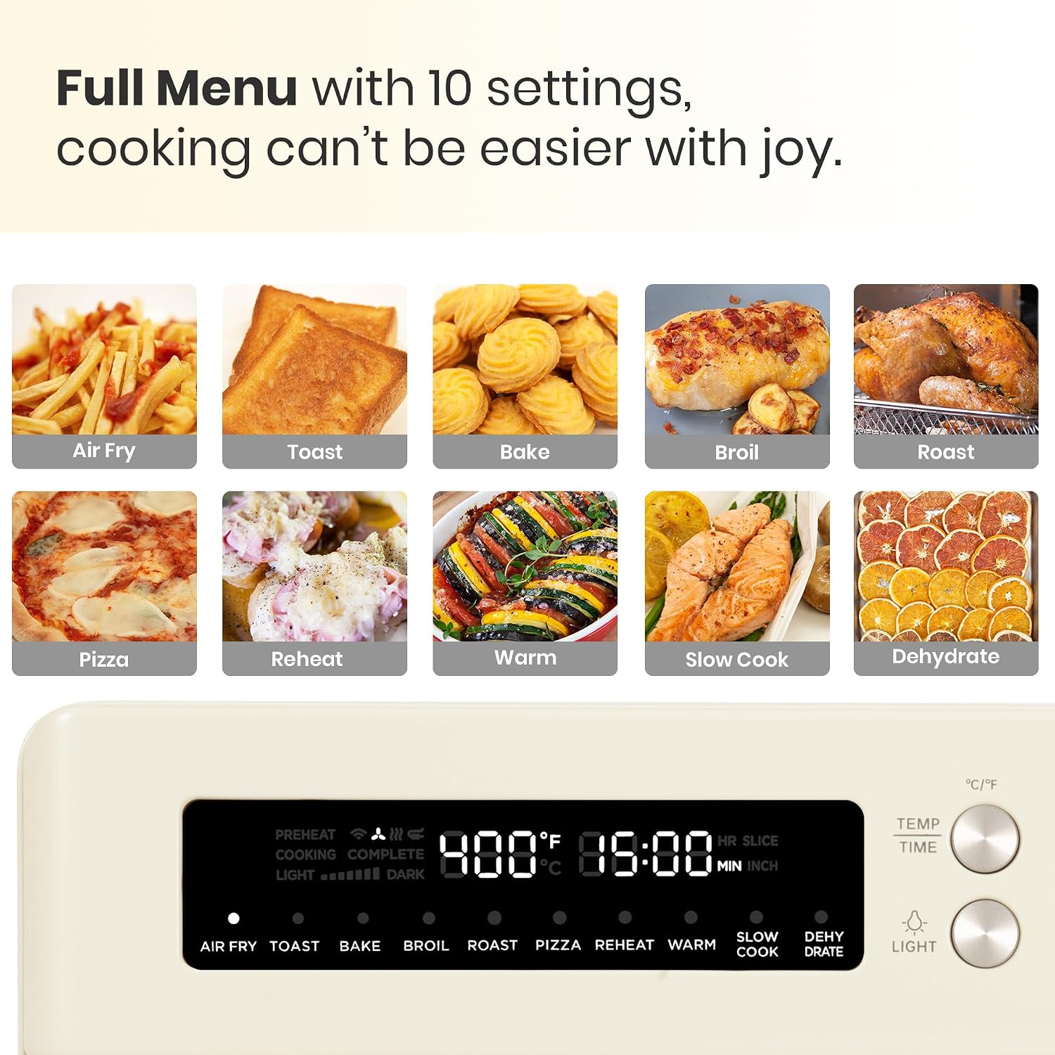 Detalle 2 de VAL CUCINA Retro 10-in-1 Air Fryer Toaster Oven ๐