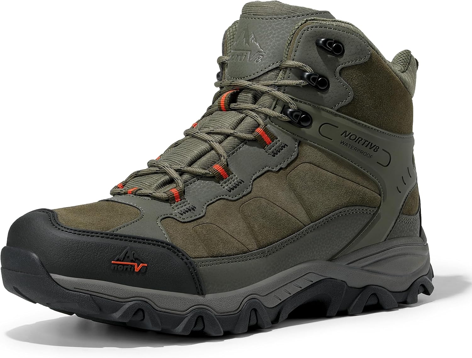Detalle de NORTIV 8 Js19005m Men's Waterproof Lightweight Suede Hiking Boots