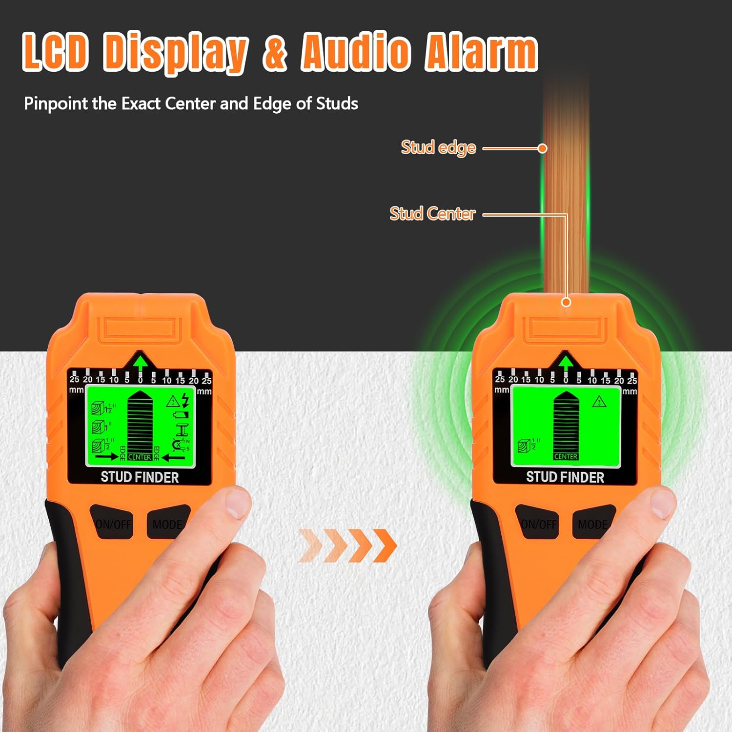 Detalle 2 de Stud Finder Wall Scanner 6-in-1 with LCD Display