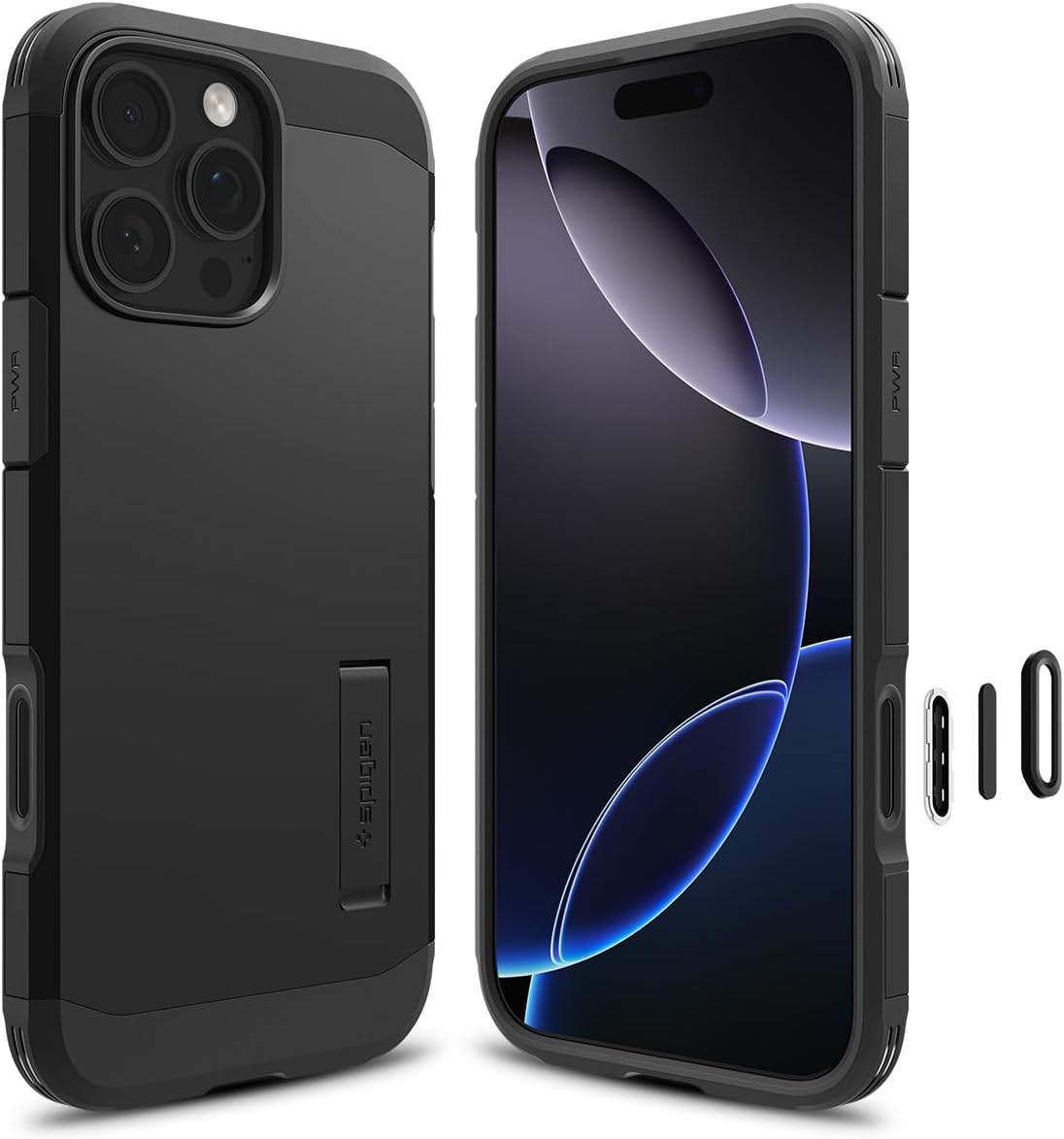 Detalle de Spigen Tough Armor T (Ai) MagFit Case for iPhone 16 Pro Max – Black