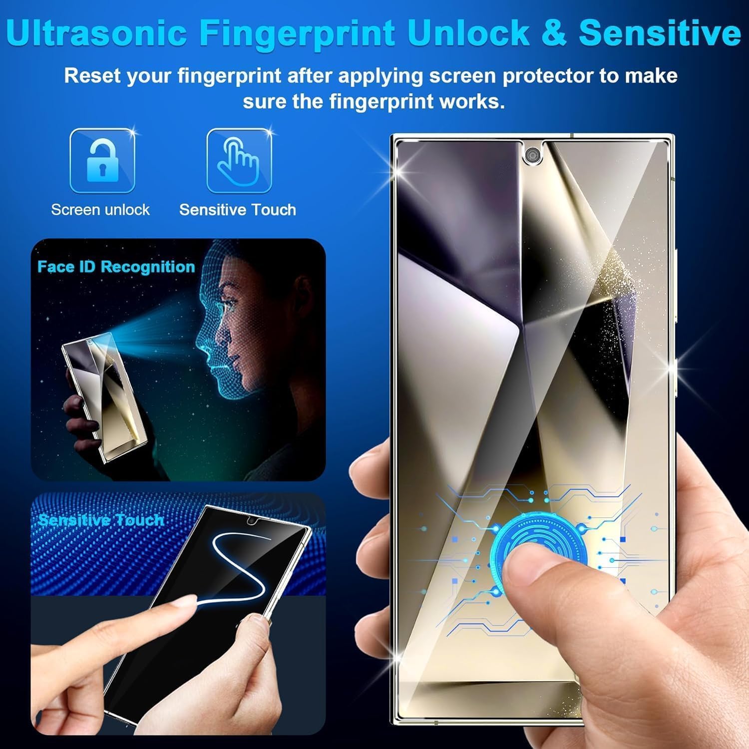 Thumbnail 6 de firtstnow 3+2 Pack Glass Screen Protector for Samsung Galaxy S25 Ultra 5G (6.9")