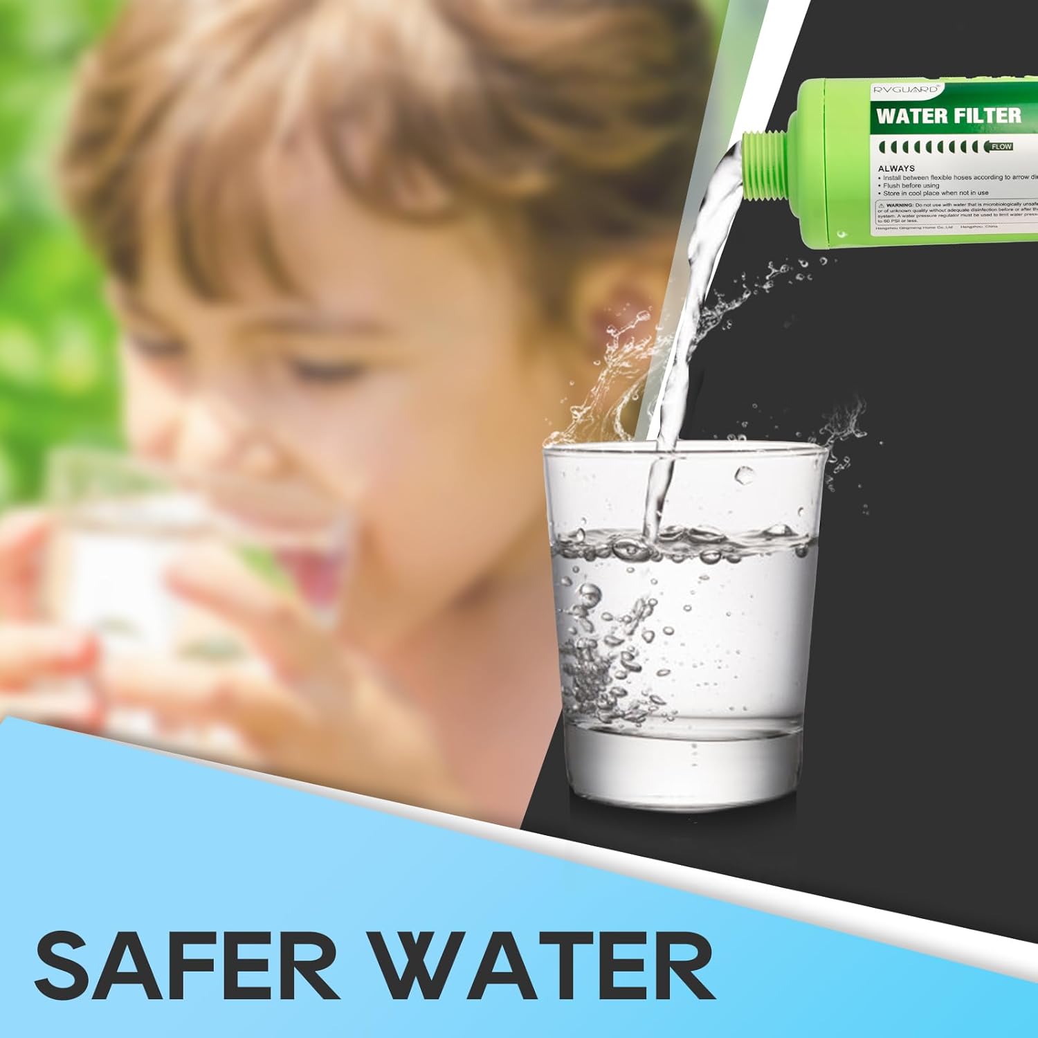 Detalle de RVGUARD Inline RV Water Filter: 4-Pack for Odor, Taste, Rust and Chlorine Reduction