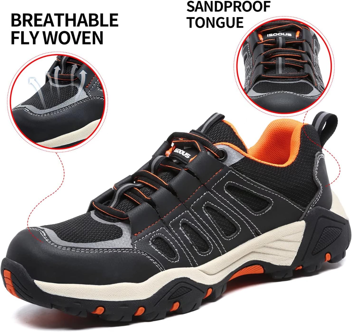 Thumbnail 6 de Scarpe Antinfortunistiche ISOOUS da Uomo/Donna con Punta in Acciaio – leggere, traspiranti e sicure per cantieri