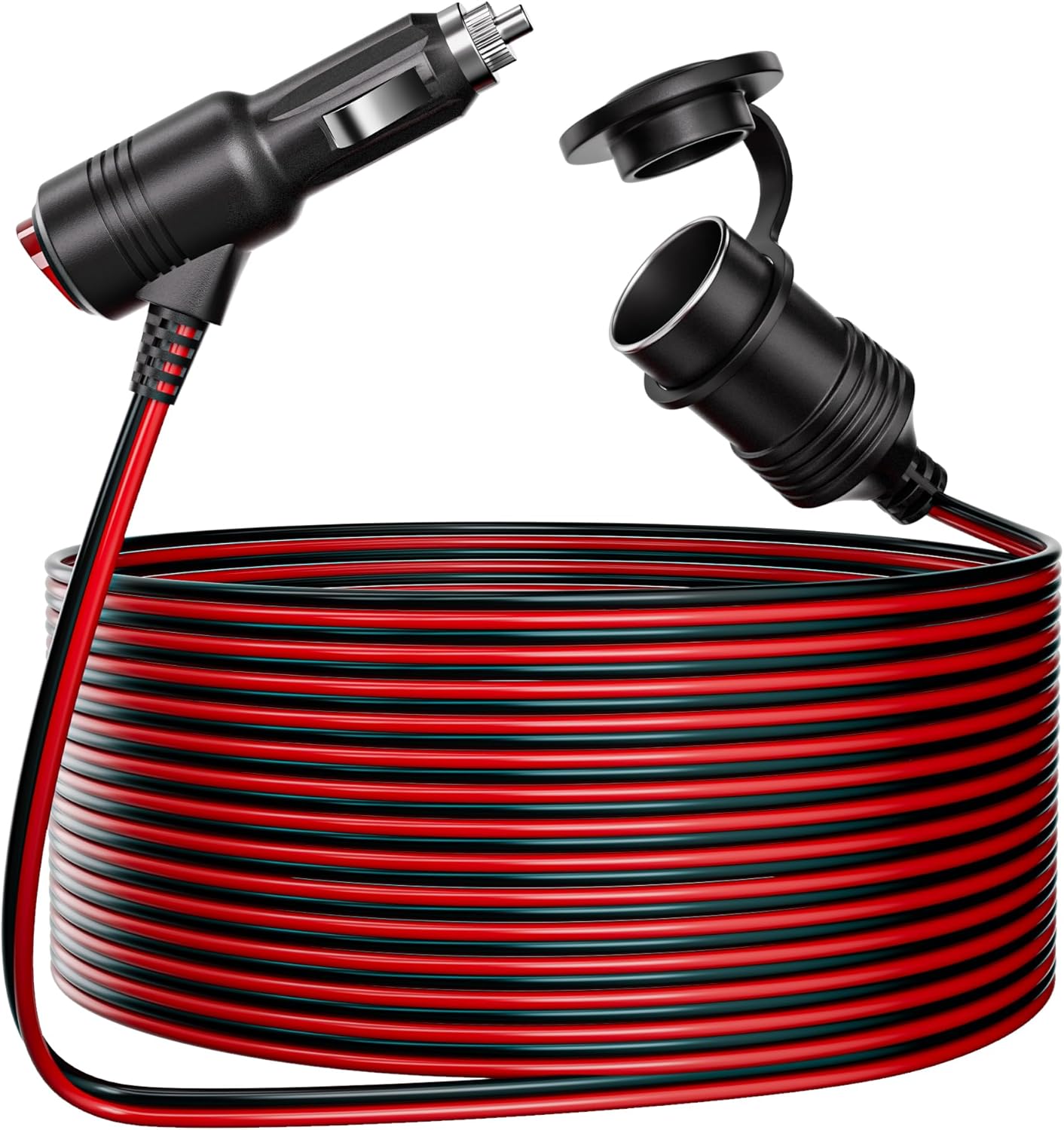 Thumbnail 2 de 12V Zigarettenanzünder Verlängerungskabel mit Schalter – Kfz Adapter Stecker auf Buchse für Auto, Wohnmobil & Camping
