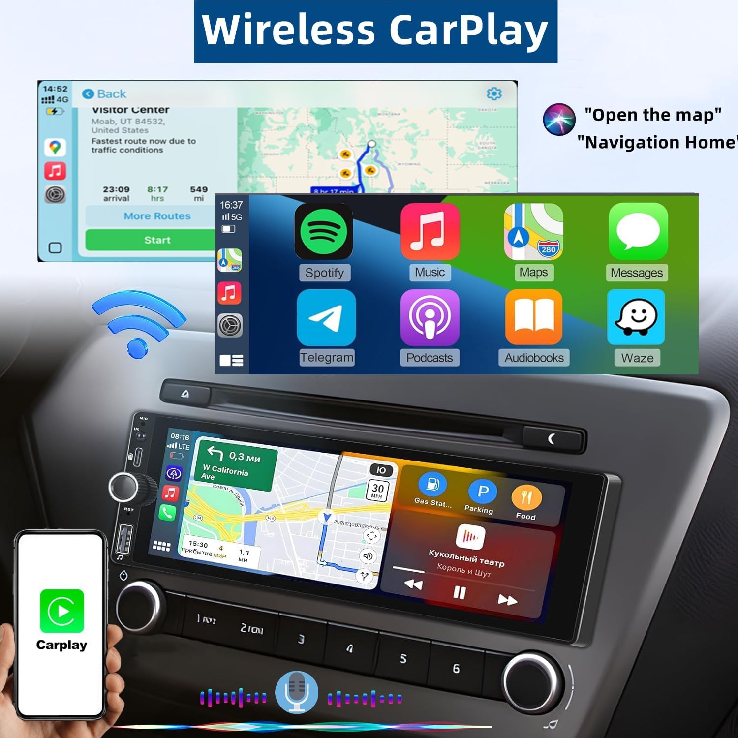 Detalle 2 de Autoradio CarPlay 6,86 pouces