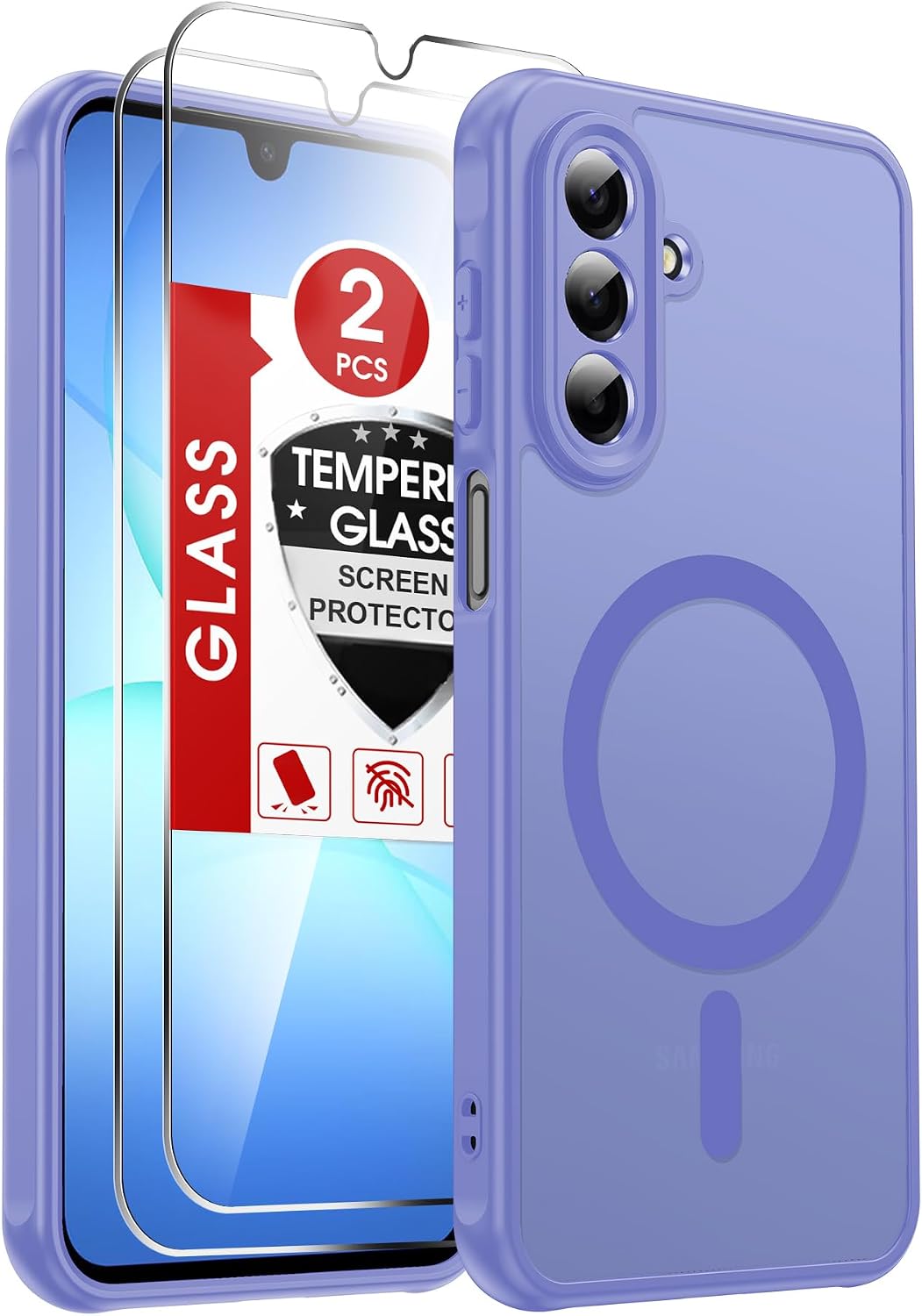 Detalle de LeYi Galaxy A17 Magnetic Case 2 Pack