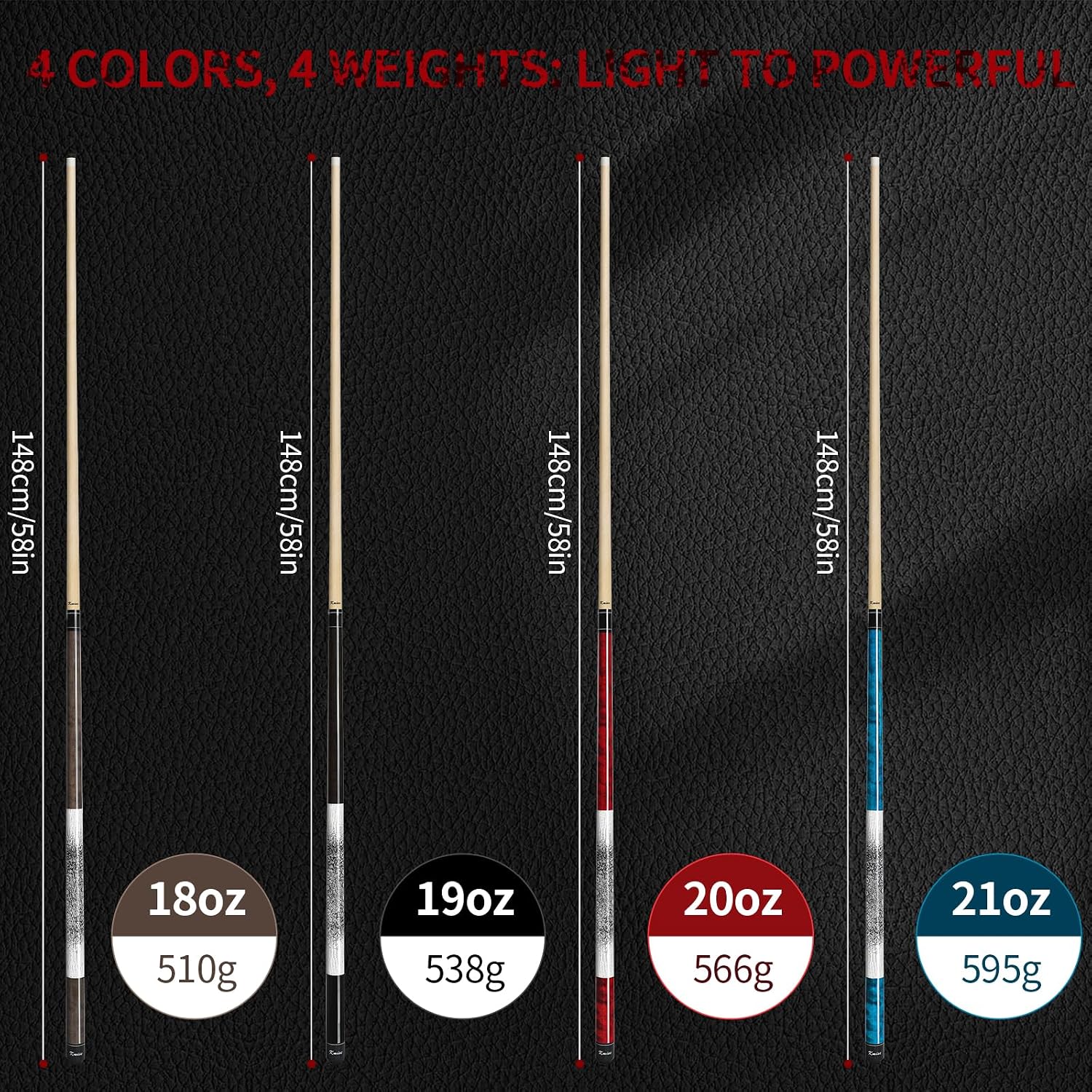 Thumbnail 5 de Kmise pool cue in hard maple