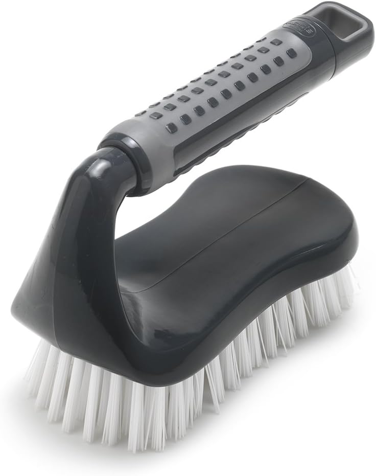 Addis ComfiGrip Floor Scrub Brush with Iron Handle (517700) – Steel‑handled cleaning tool for tough grime