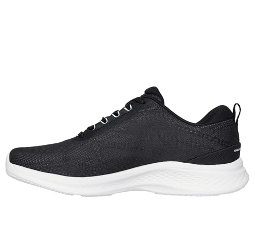 Detalle 2 de Skechers Skech-Lite Pro 2.0 Everyday Pace para mujer: tenis veganos, lavables y con espuma viscoelástica en ribete blanco y malla negra