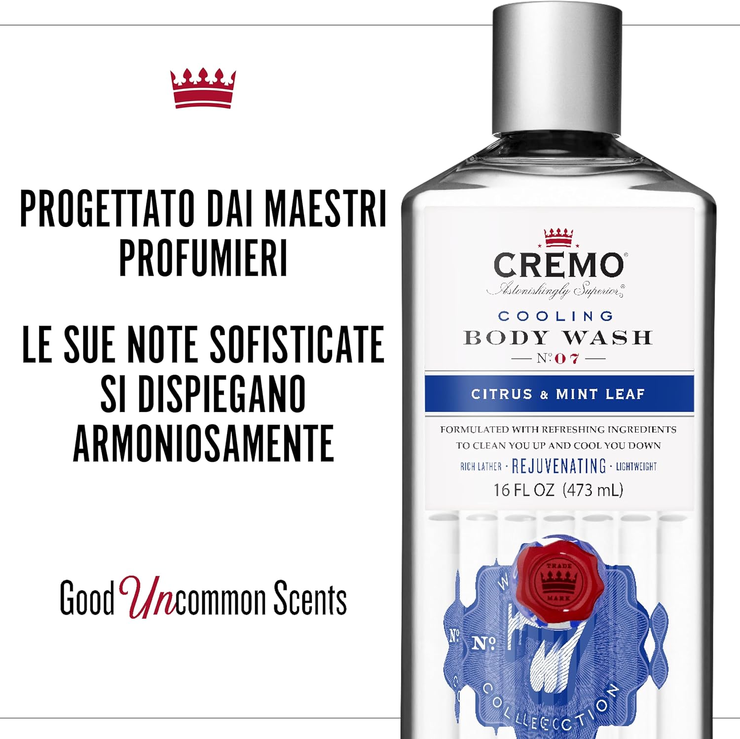 Detalle de Cremo Astonishingly Superior Bagno Doccia Corpo Rinfrescante – gel doccia da 473 ml con profumazioni agrumi e menta