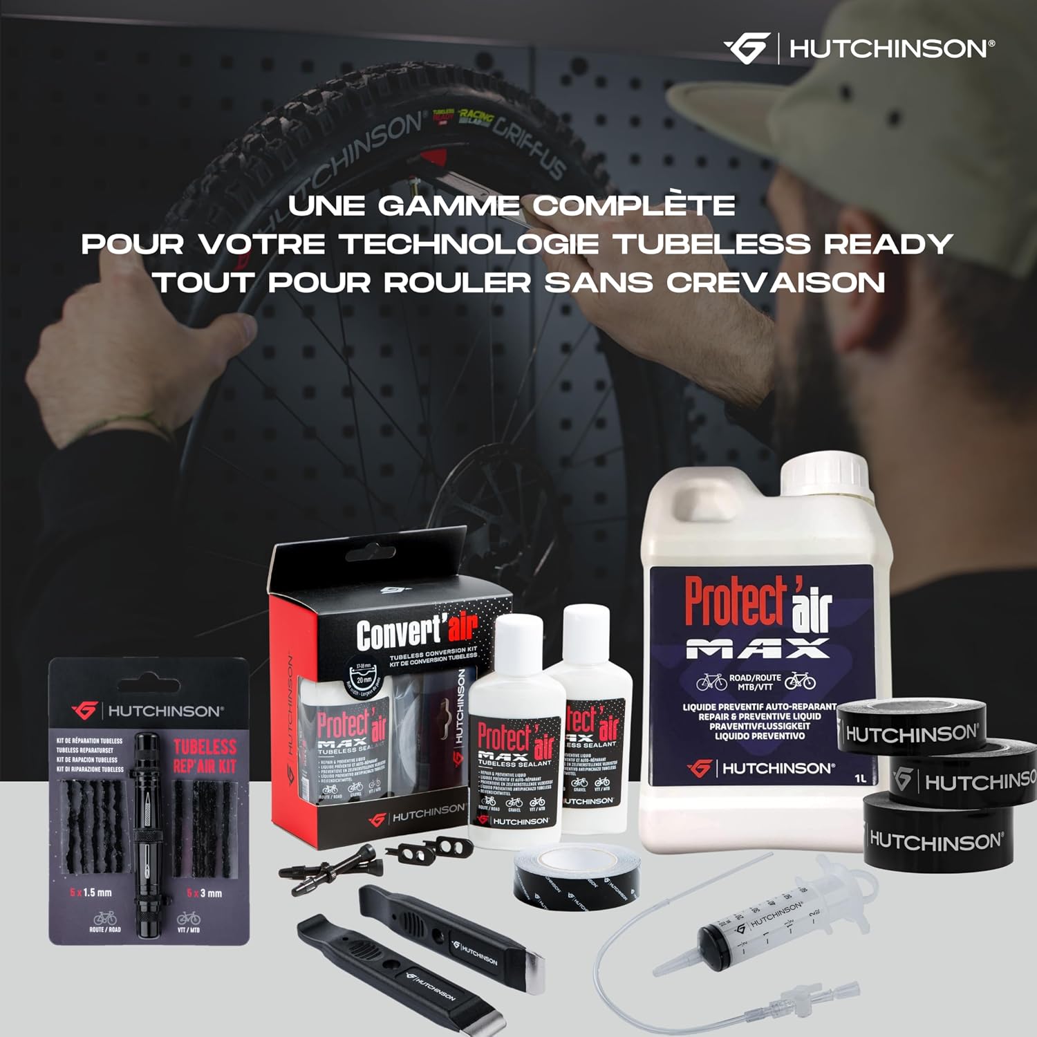 Detalle 2 de Protect'Air Max de Hutchinson: líquido antipinchazos y autorreparador para tubeless MTB y carretera