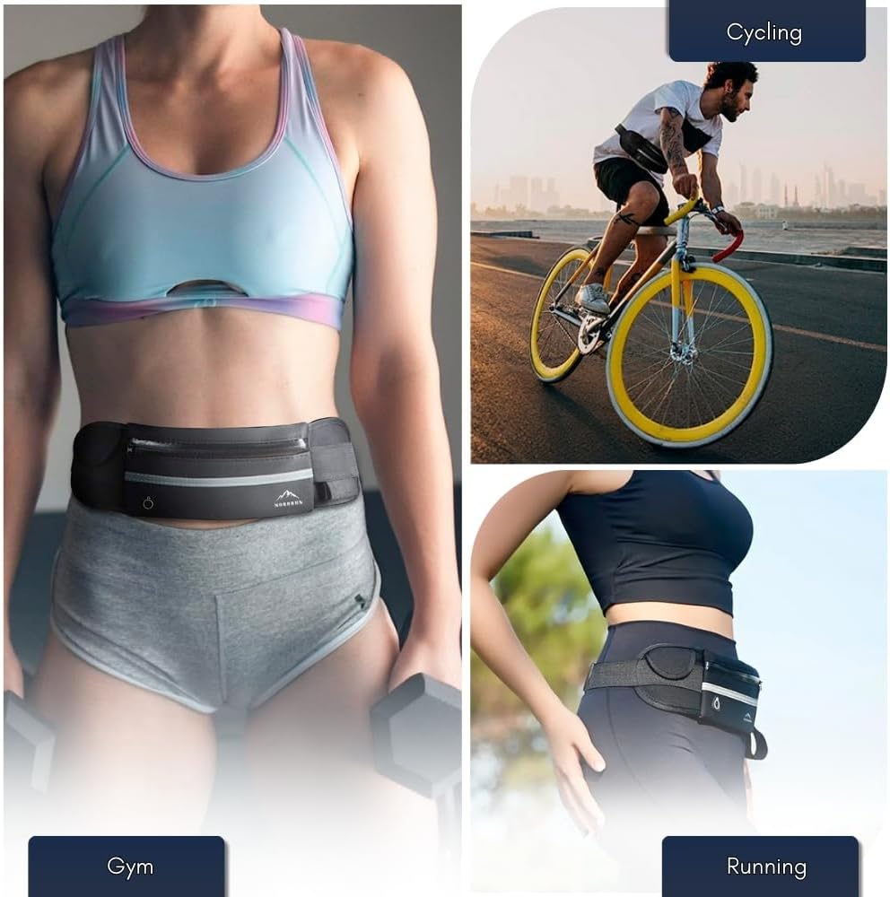 Detalle de Nordrun® Ceinture Running imperméable pour homme et femme avec porte-téléphone