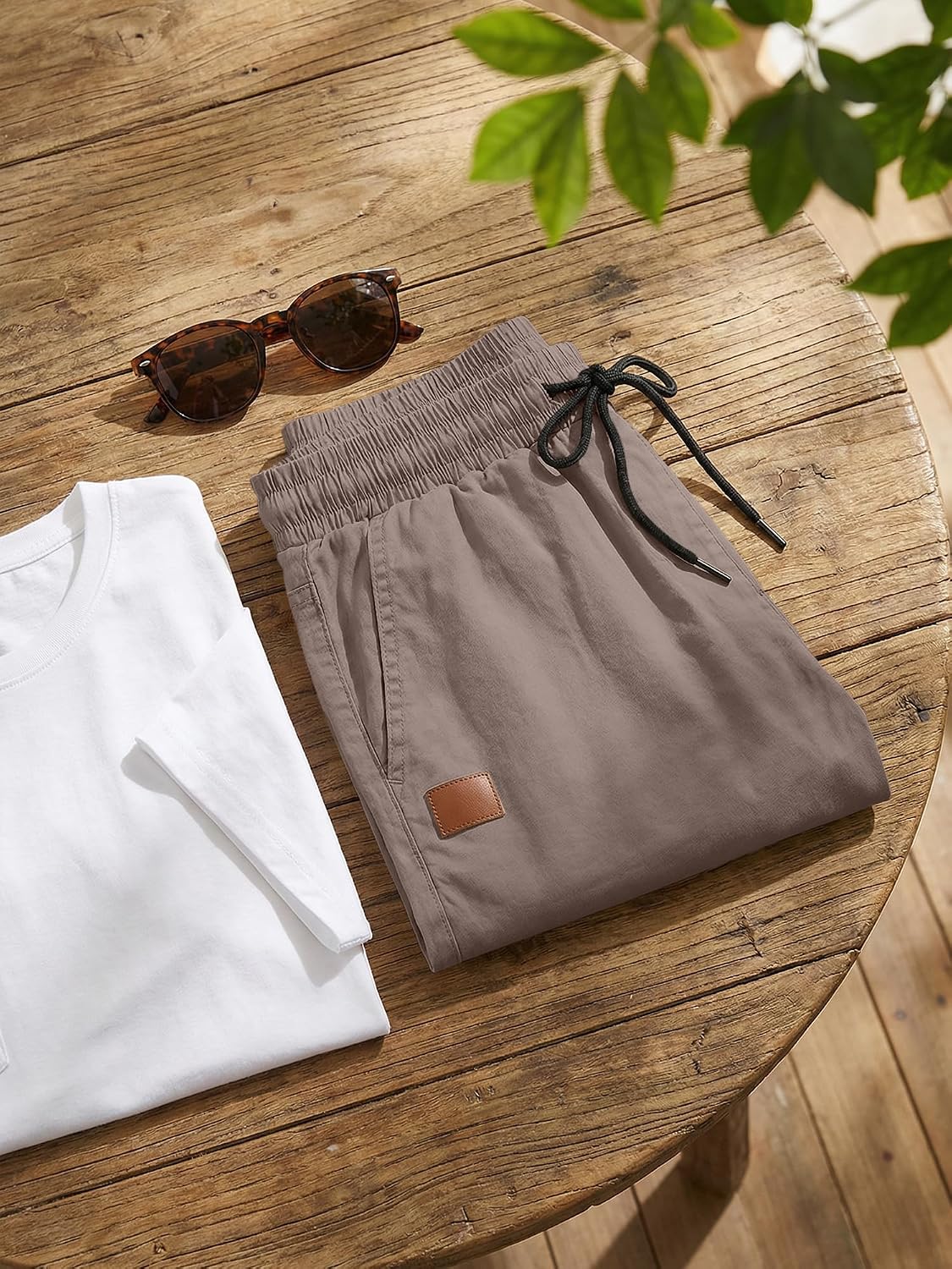 Detalle de JMIERR Men's Casual Shorts: Stretch Cotton Chino Golf Shorts for Summer