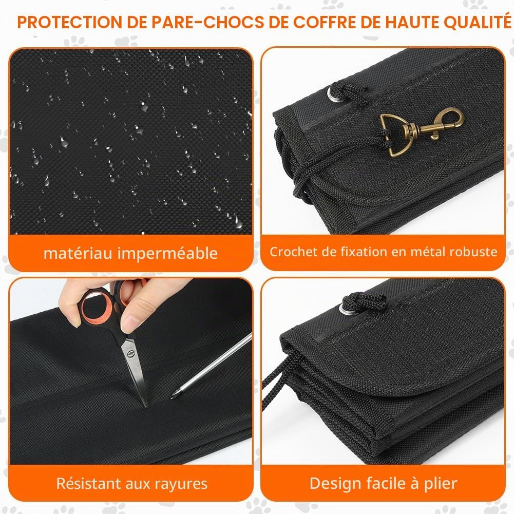 Detalle de Flintronic Protection de Coffre 96x64 cm – Protection universelle pliable pour chien et bagages