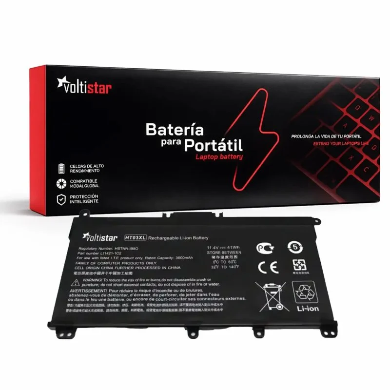 Detalle de Voltistar Batería para HP 14-CE / 14-CF / 14-CK / 14-CM / 14-DG / 14-DF (HT03XL) – repuesto fiable