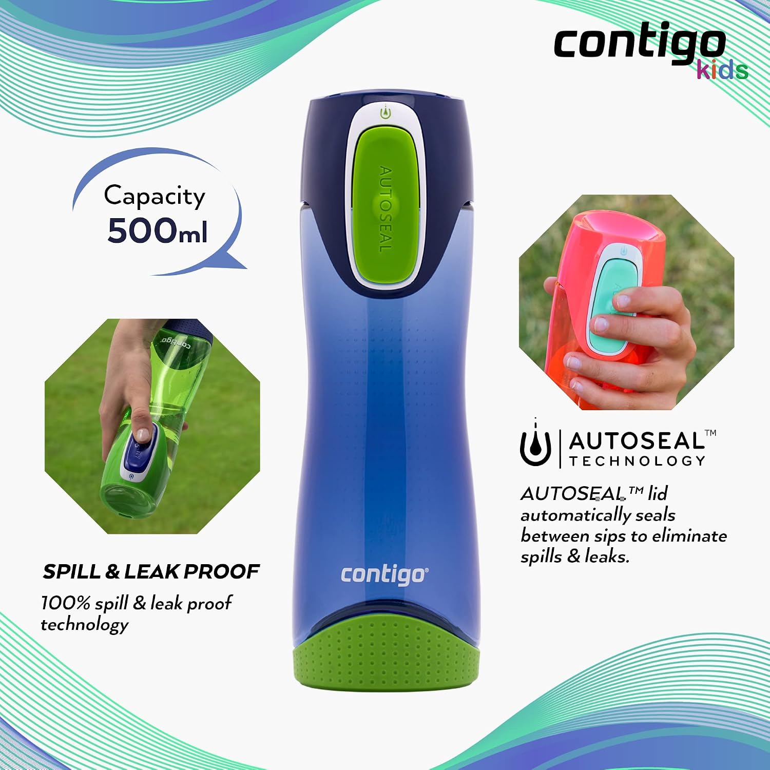 Thumbnail 4 de Borraccia Contigo Swish Autoseal 500 ml