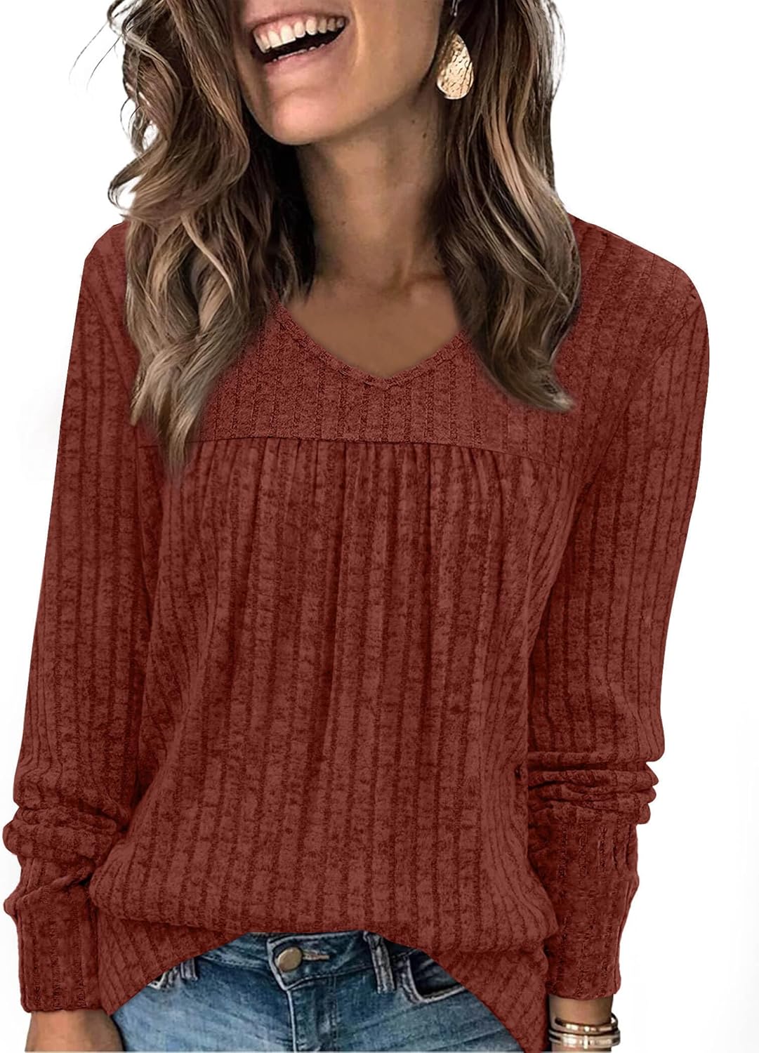 Thumbnail 6 de WIHOLL V-Neck Lightweight Tunic Top for Women