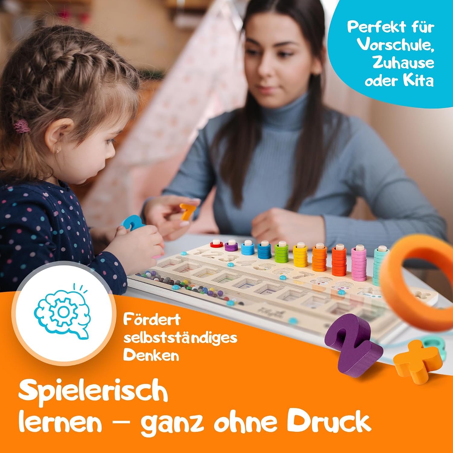 Detalle de Filapen Montessori Motorikspielzeug Labyrinth aus Holz