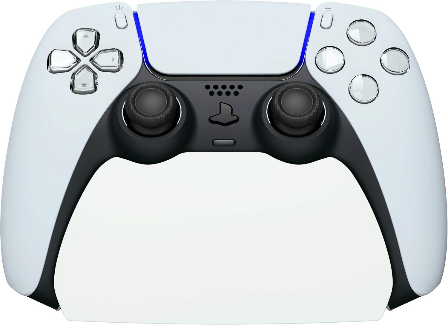 Detalle 2 de Playvital 2 Pack PS5 Controller Display Stands (White) with Rubber Pads