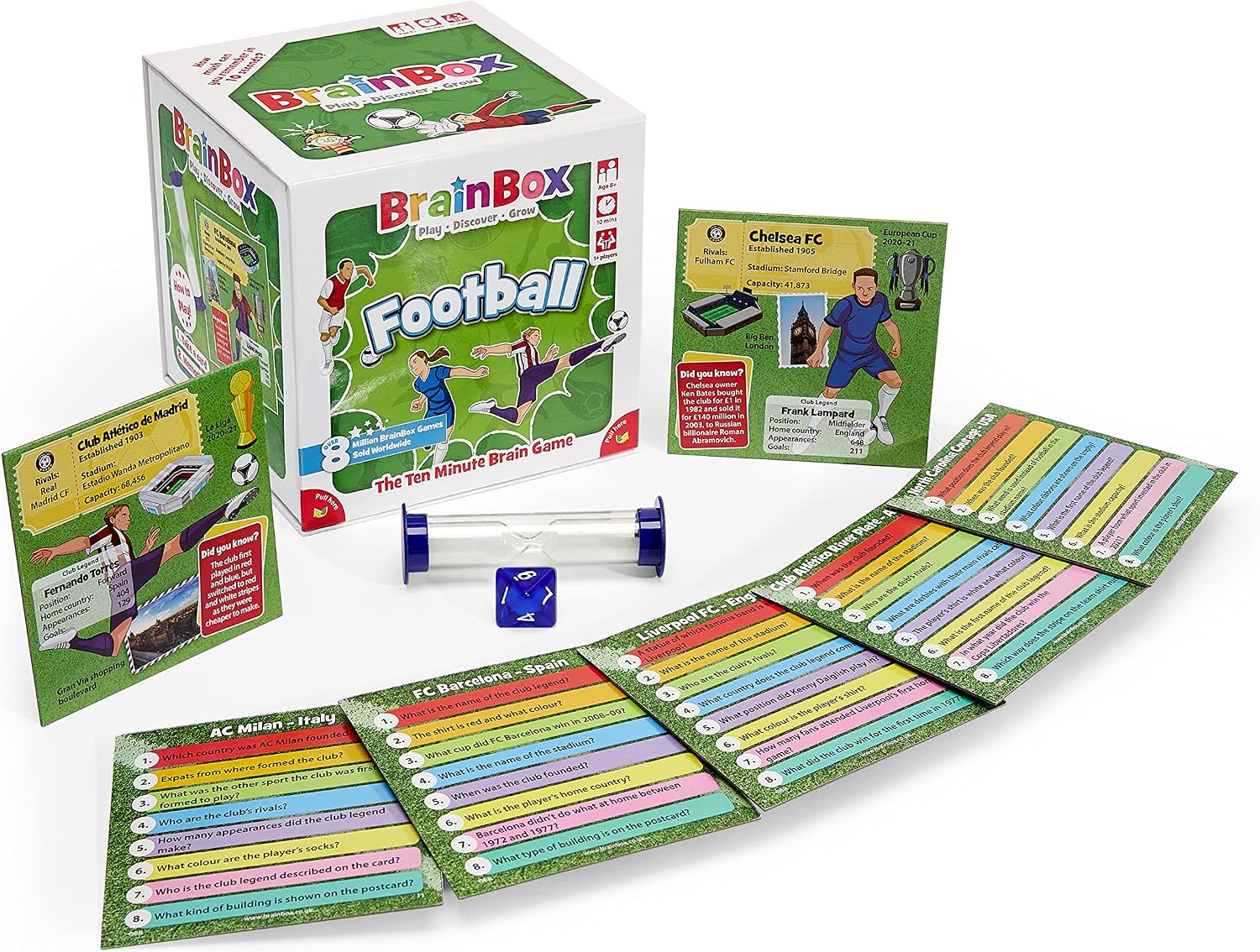 Detalle 2 de Asmodee BrainBox Football 55 cards