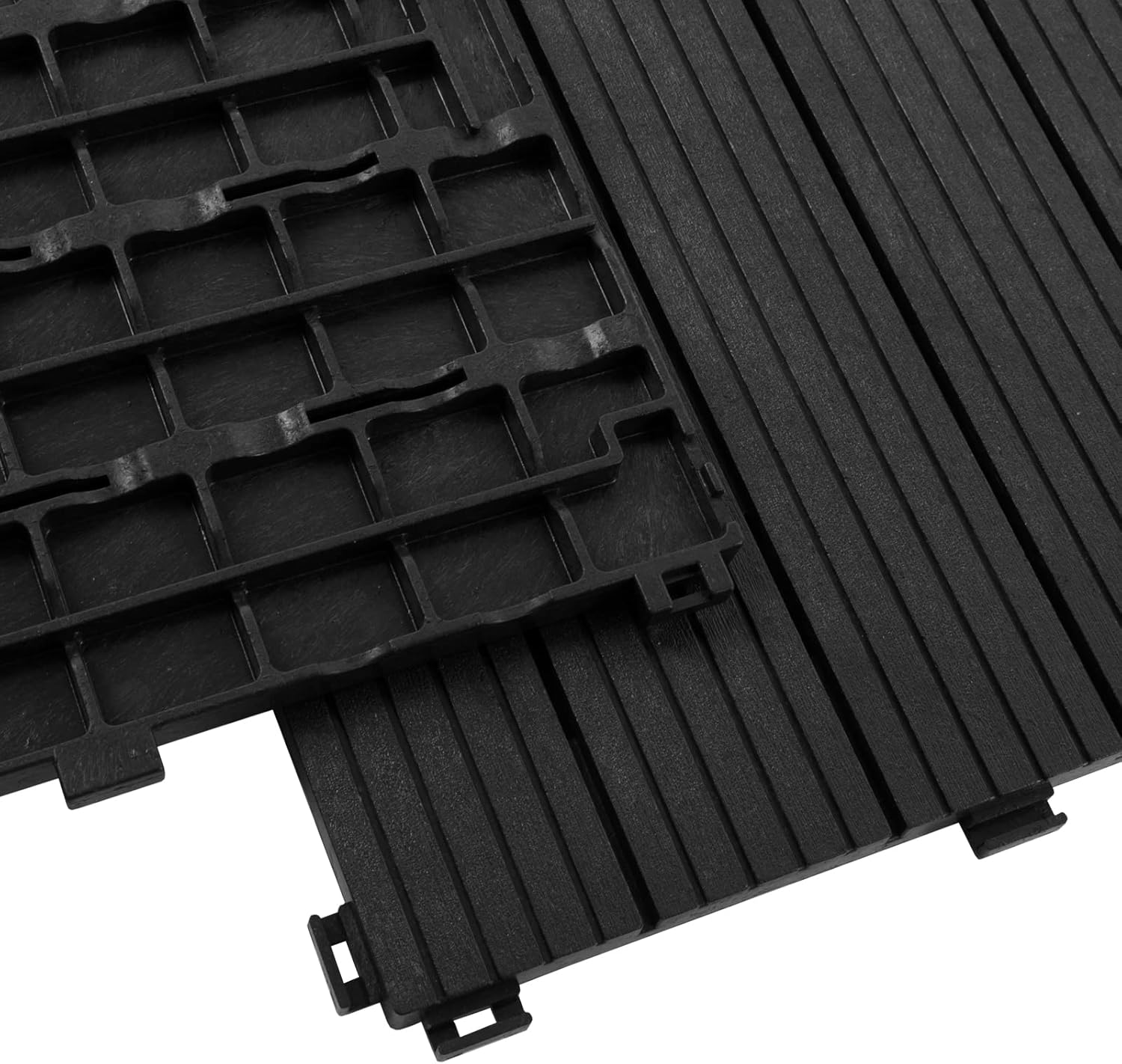 Thumbnail 2 de Floordirekt Fliesen 30x30 cm Klicksystem Terrassenfliesen in Holzoptik (Grau) – 2 m² Set