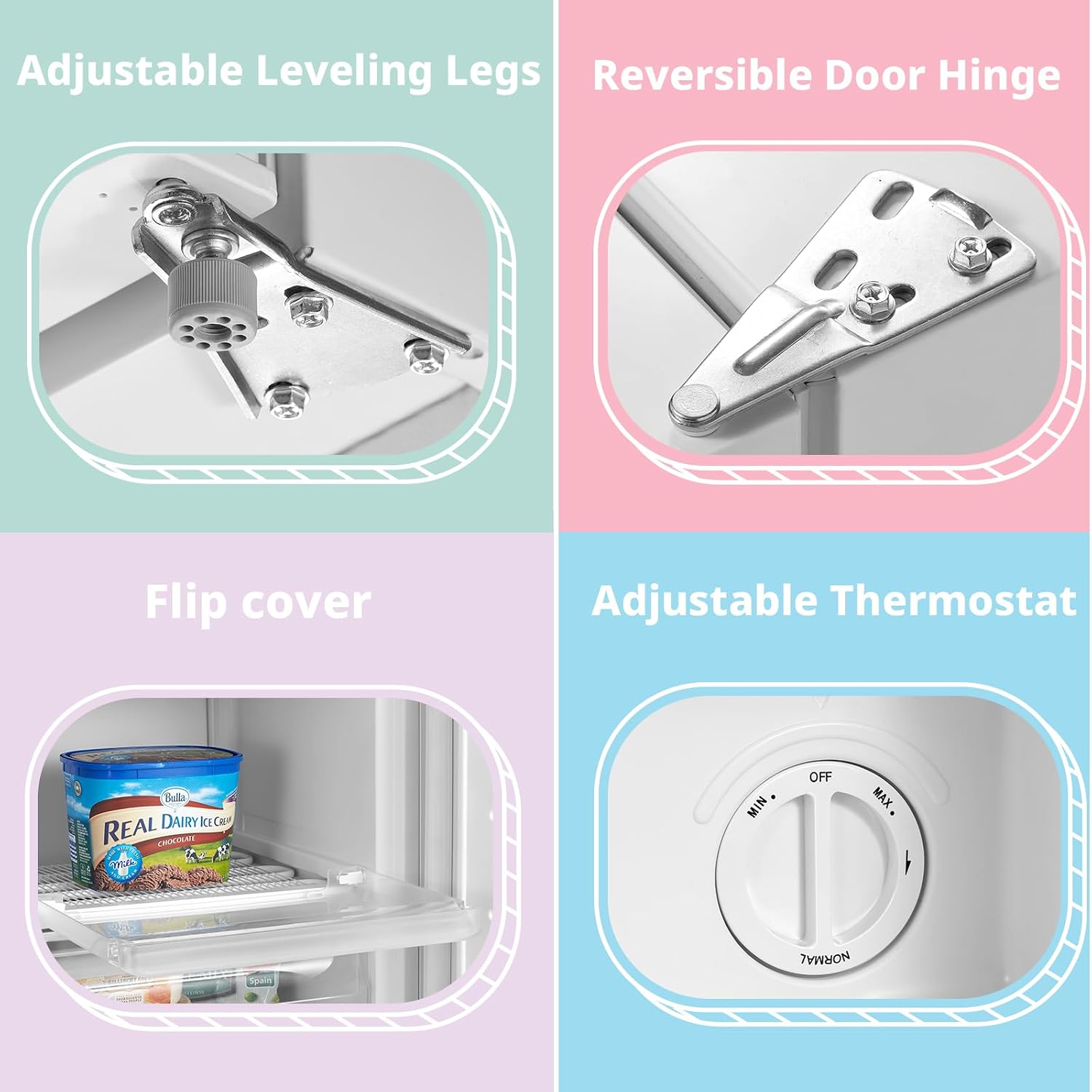 Thumbnail 6 de COMFEE' 60L Under Counter Freezer with 4-Star Freezing: RCU60WH2(E)
