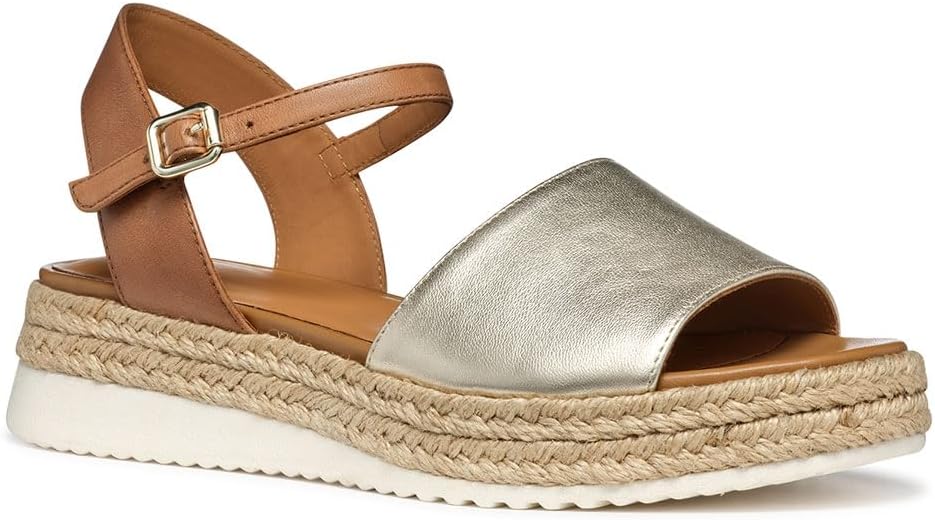 Detalle de Geox D Eolie C Sandalo piatto Donna: leggerezza e comfort con fibbia regolabile
