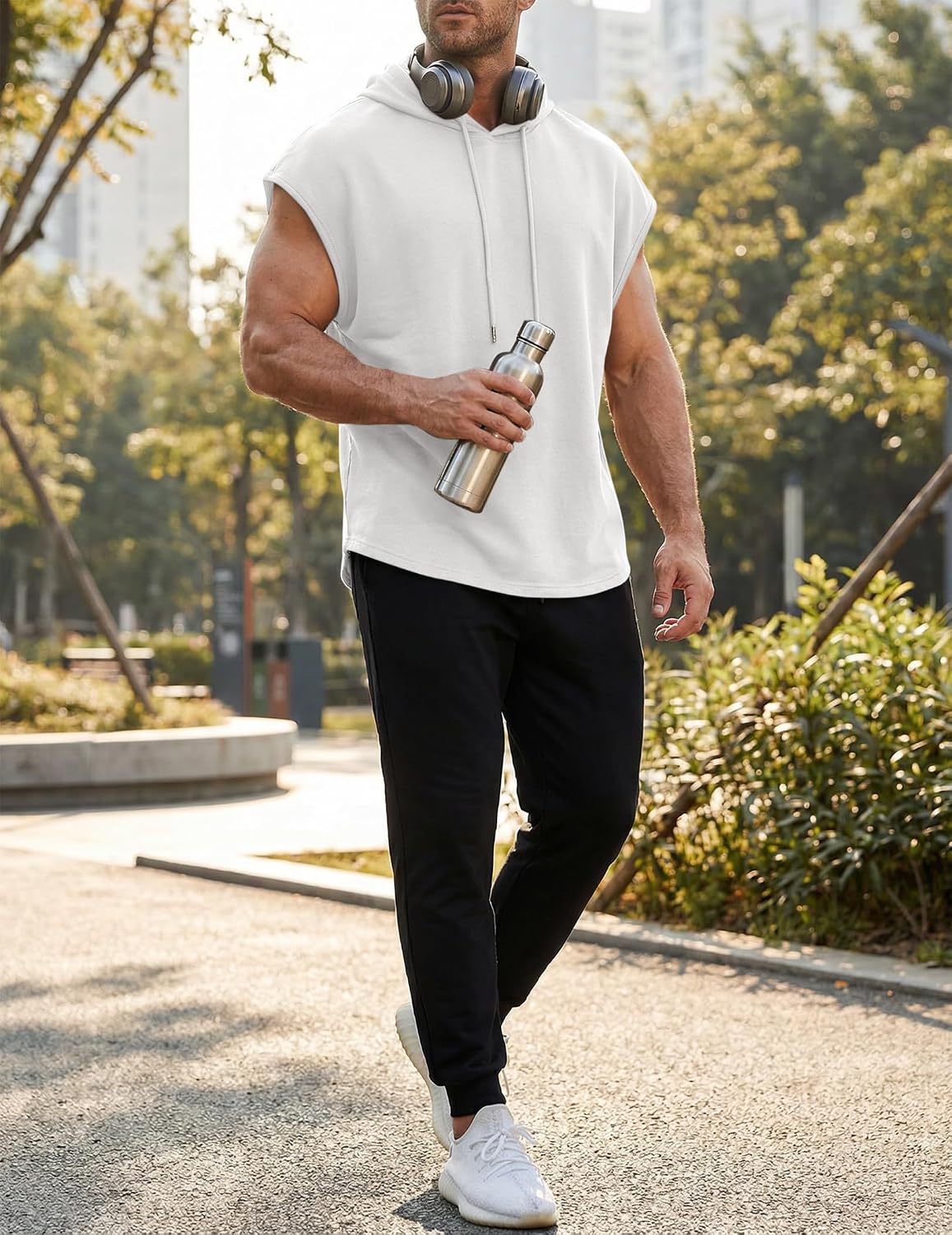Detalle 2 de JMIERR Hooded Drawstring Shirt, Gym hoodie