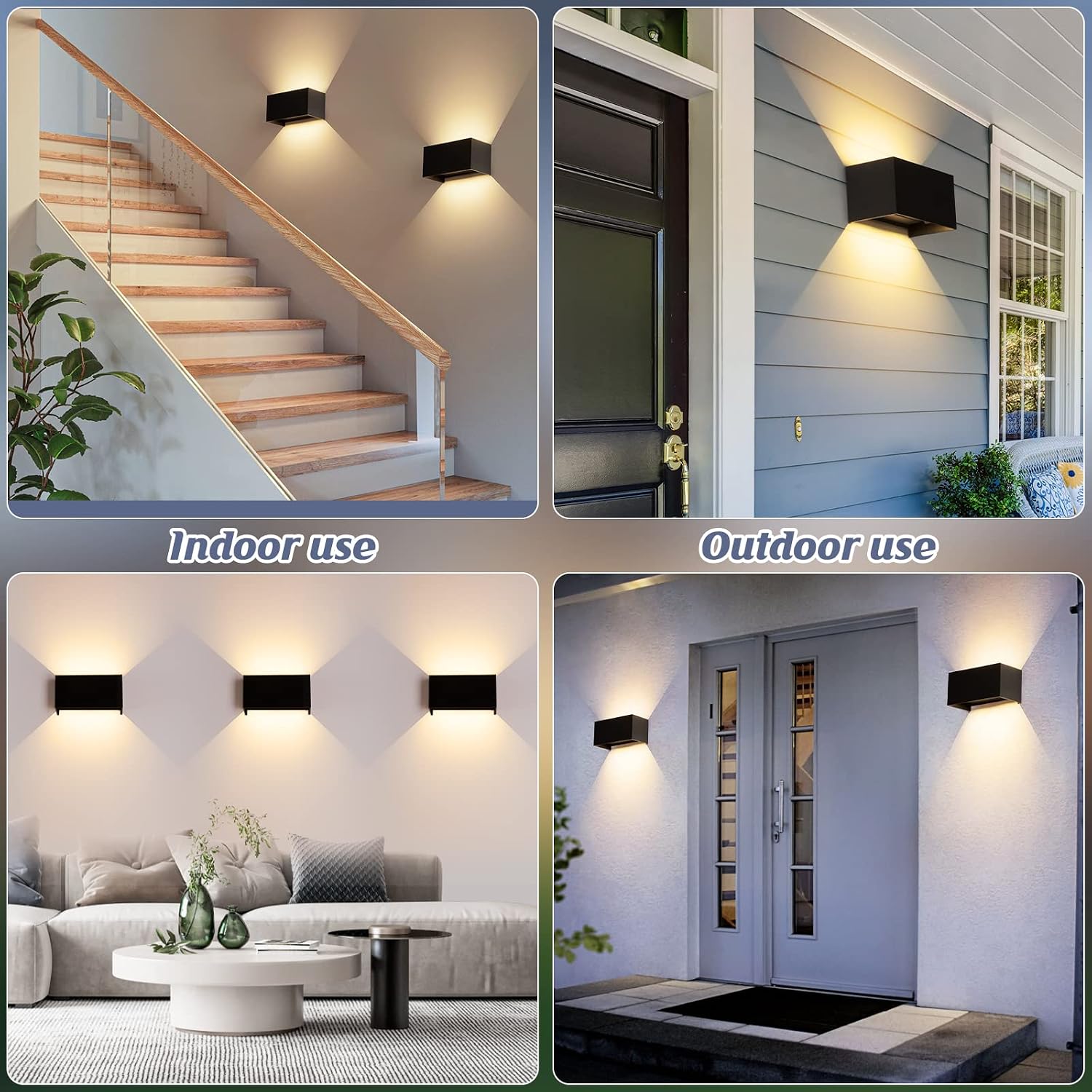 Detalle 2 de Cwycfw Applique da parete 24W IP65 bianco caldo 3000K con angolo del fascio regolabile