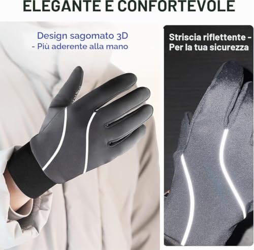 Detalle 1 de Origem guanti termici invernali touchscreen impermeabili, antivento e antiscivolo
