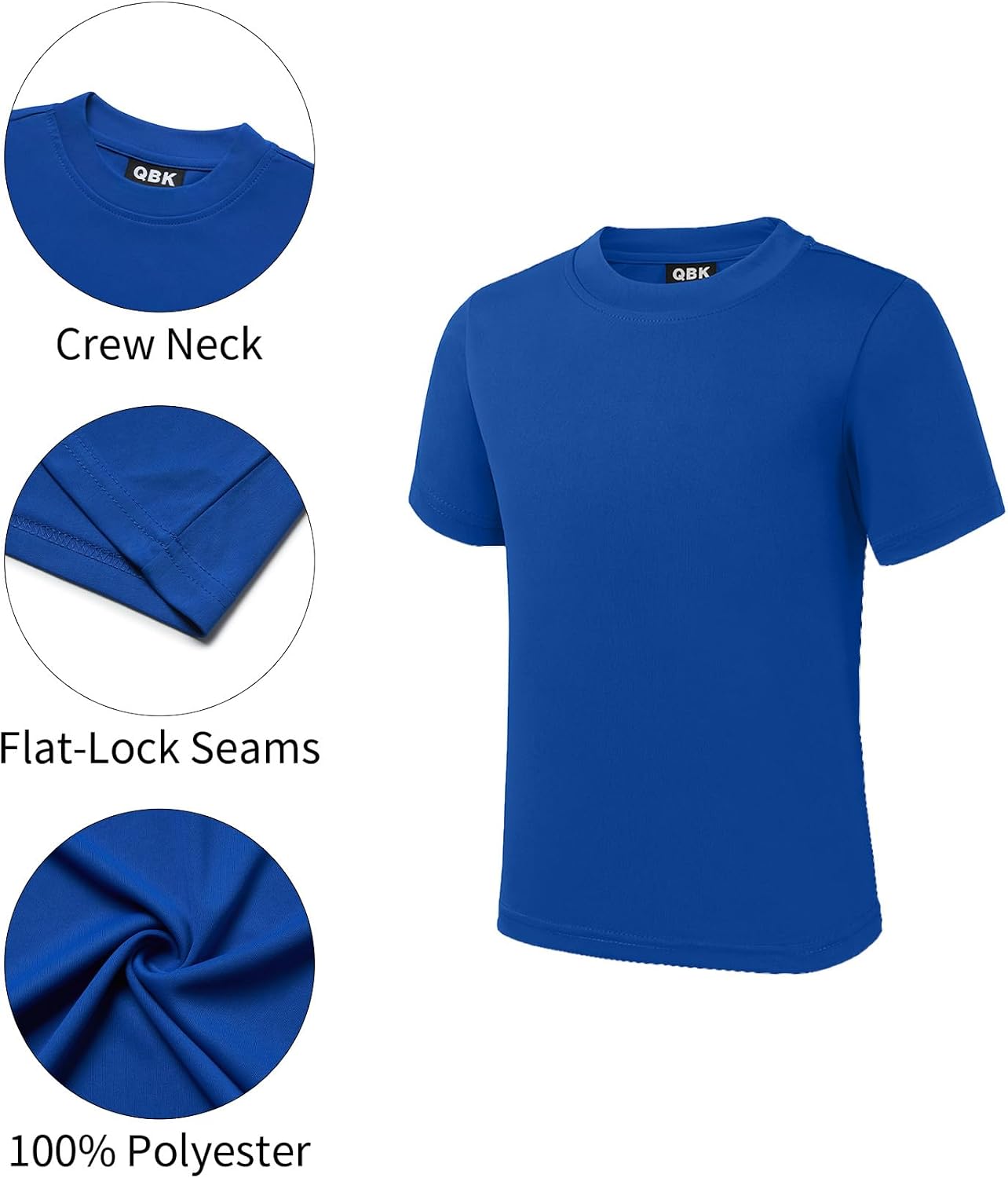 Detalle 2 de QBK Youth UPF 50+ Neon Rash Guard Shirt