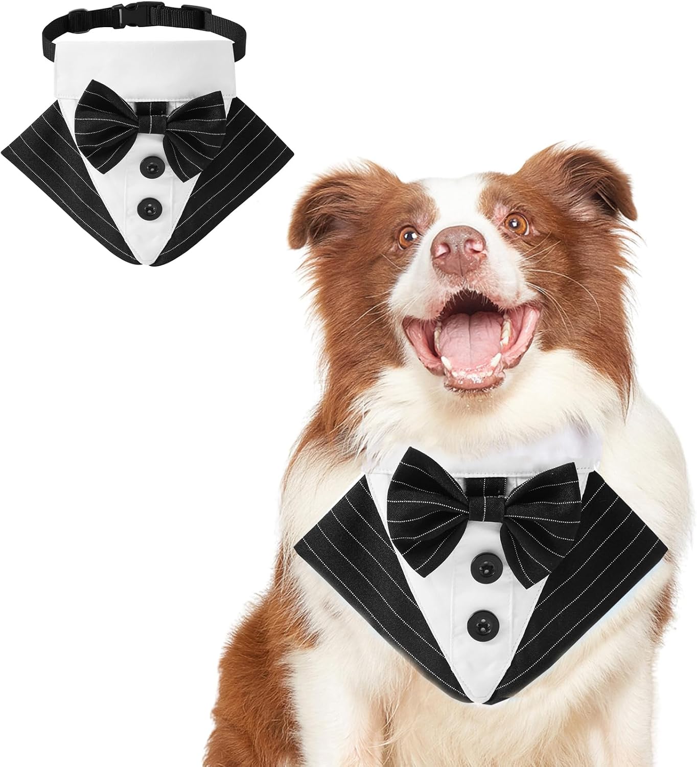 Thumbnail 6 de BT Bear Dog Tuxedo Collar Bandana – Formal Pet Wear (Blue_S)