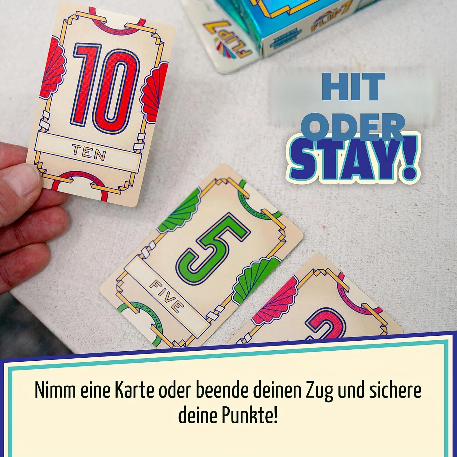 Detalle de Flip 7™ Kartenspiel – Kompaktes Family-Spiel von USAopoly