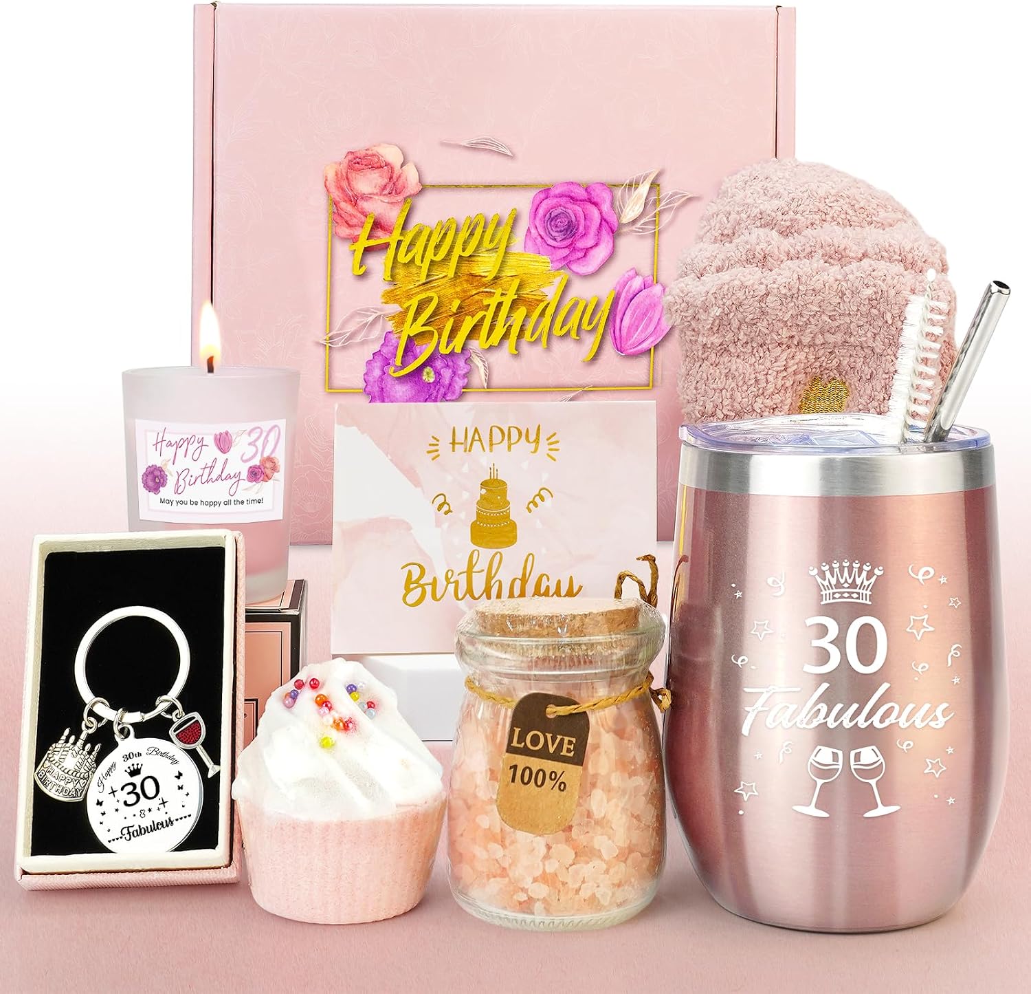 Geschenkset zum 30. Geburtstag für Frauen – 30 Geburtstag Frauen Set für beste Freundin, Mama & mehr