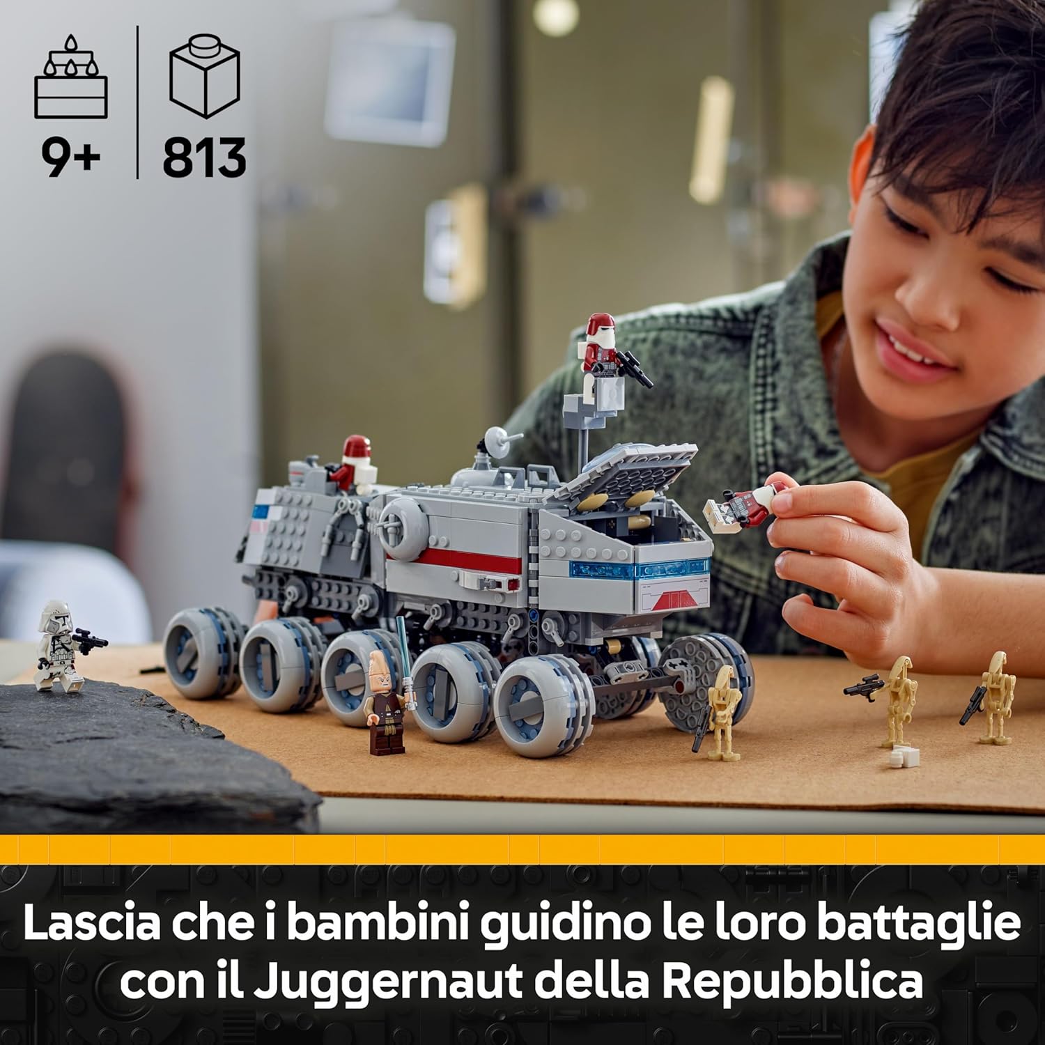 Thumbnail 1 de LEGO Star Wars 75413 Republic Juggernaut – Camion Giocattolo da Costruire con 8 Minifigure includendo Ki-Adi-Mundi