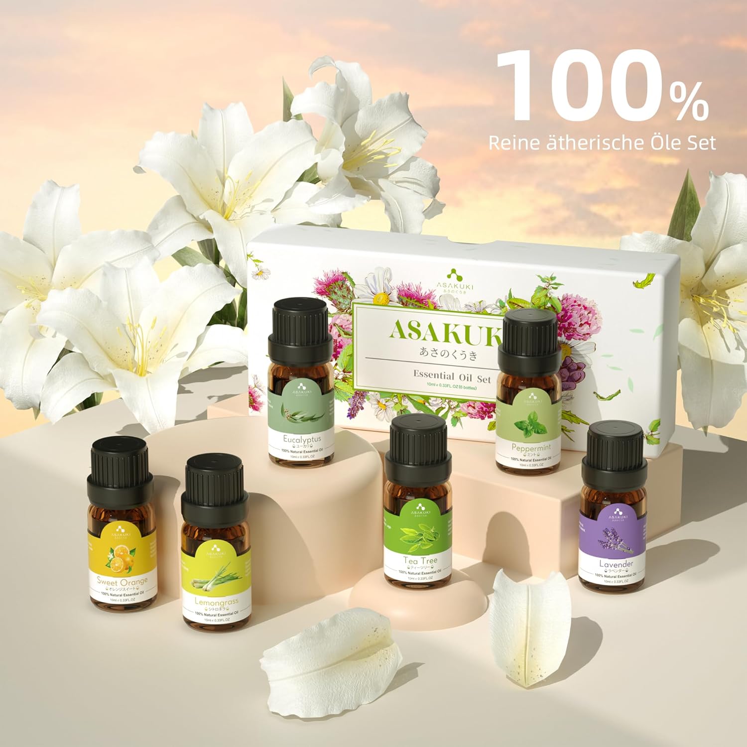 Thumbnail 1 de ASAKUKI 300ML Aroma Diffuser 🏠