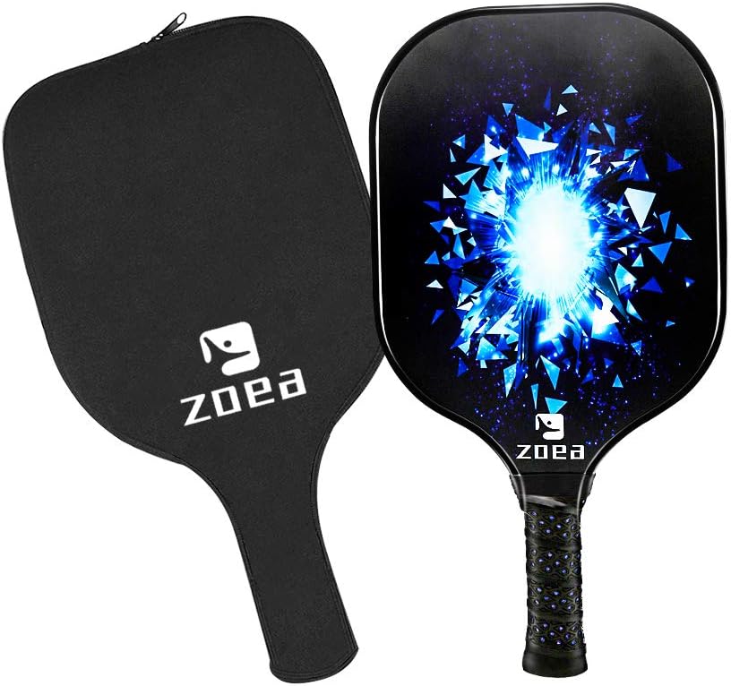 ZOEA Pickleball Paddle (Graphite) with carbon fibre surface and polymer honeycomb core